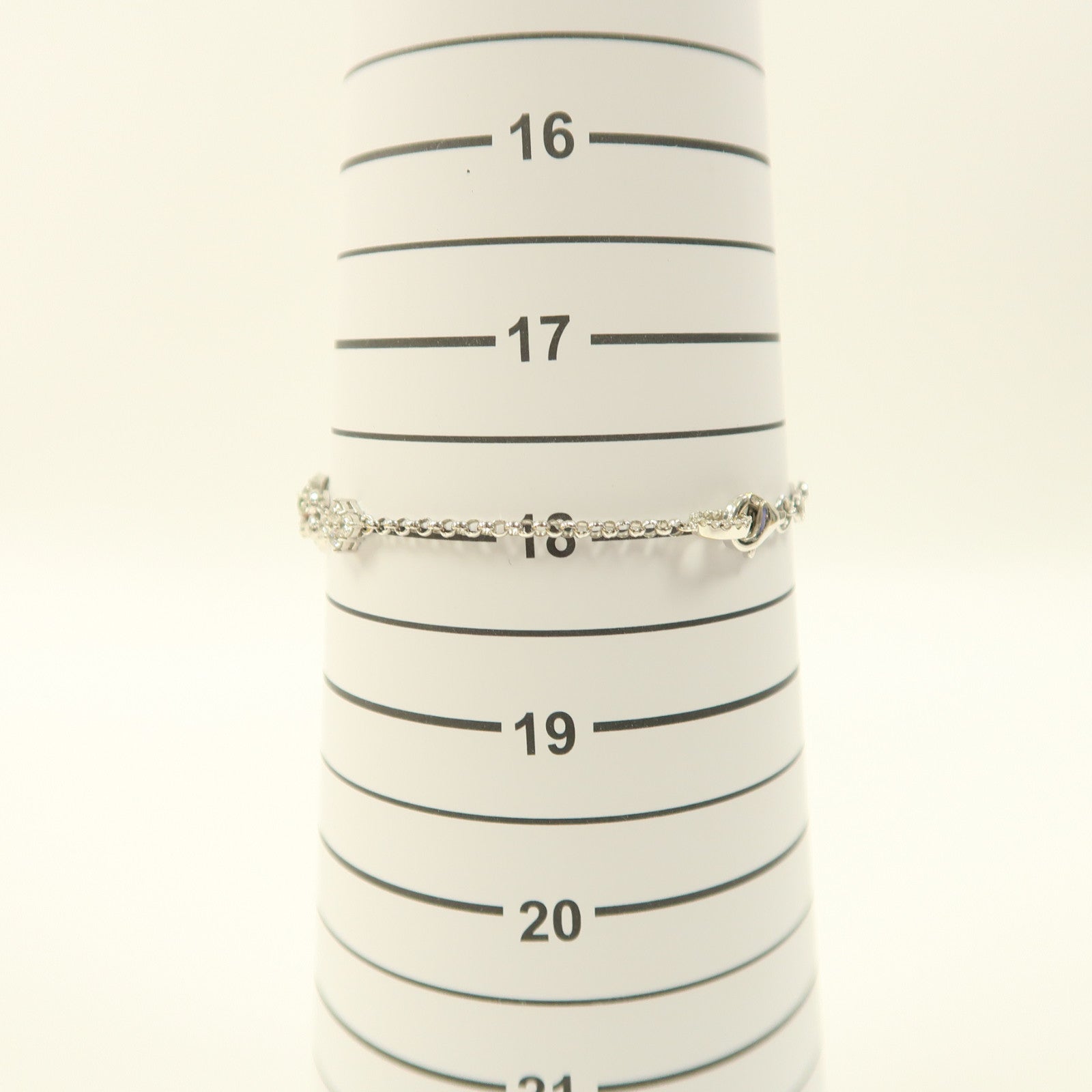 JEWELRY 18K白金Diamond Bracelet鑽石項鏈銀色/彩色