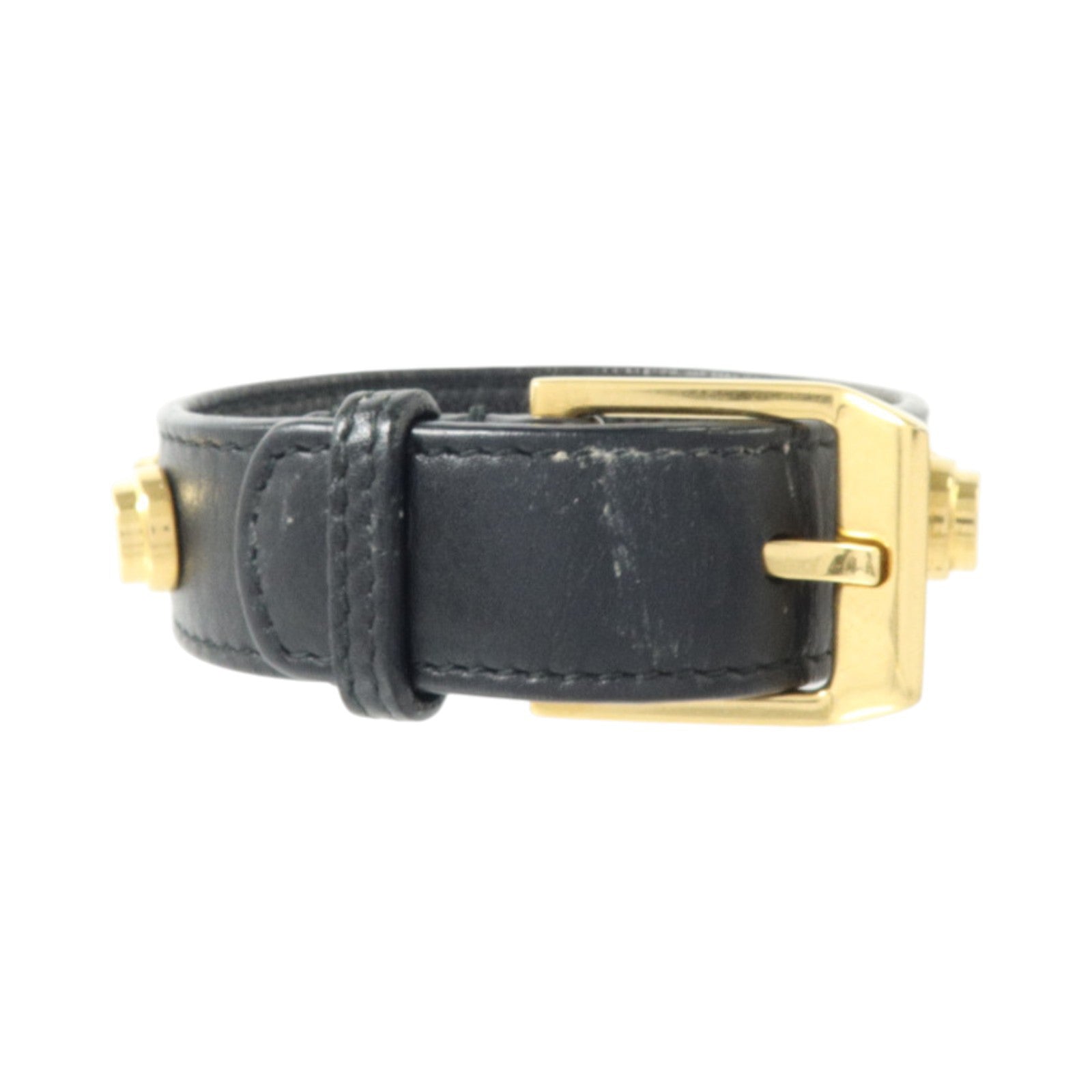 SAINT LAURENT 牛皮皮革/金屬Studded De Force Bracelet手鏈
