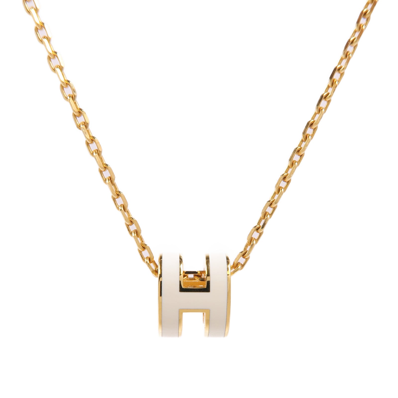 HERMES 金屬金Pop H Mini Necklace項鍊