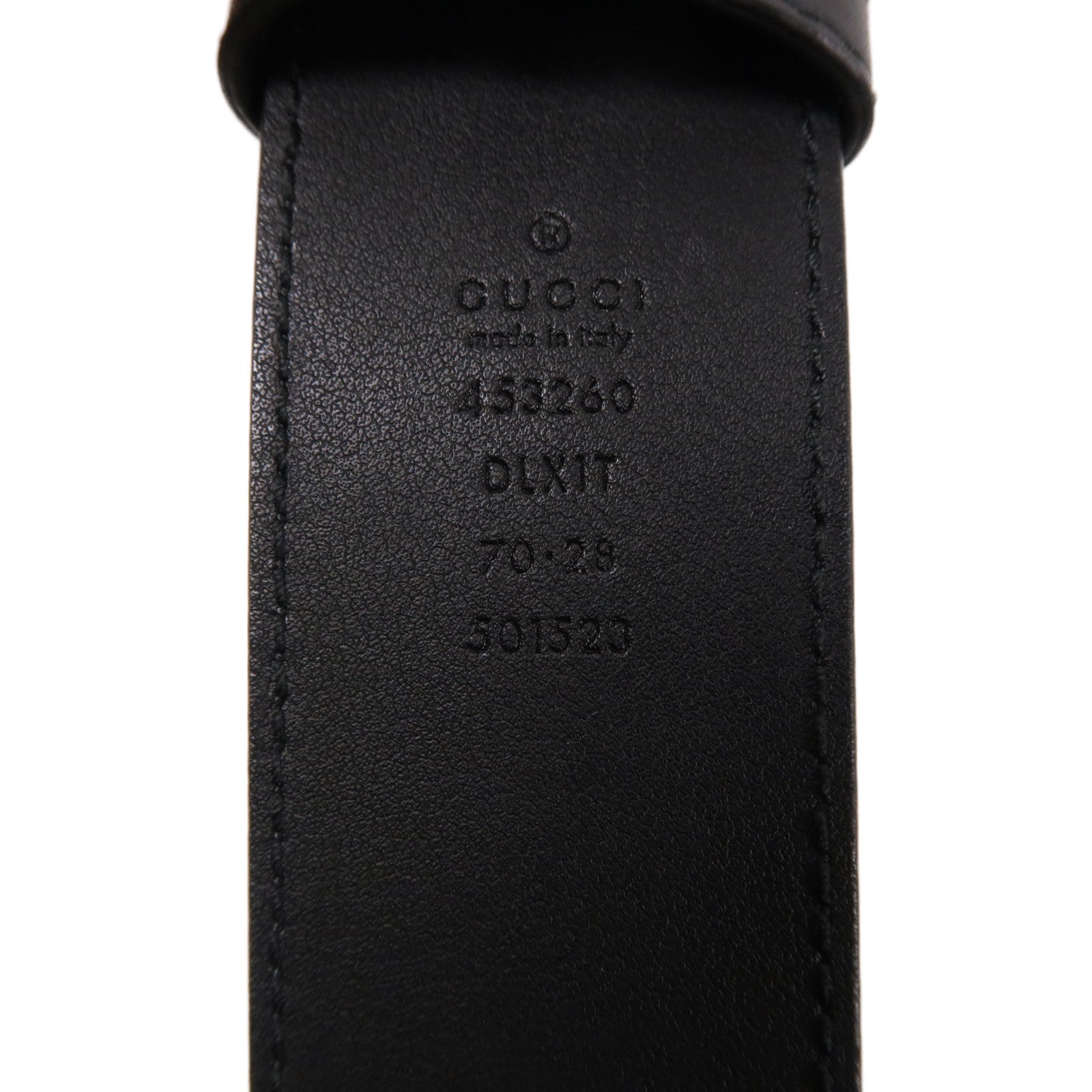 GUCCI 【激減優惠】牛皮皮革GG Marmont Pearl金扣皮帶黑色