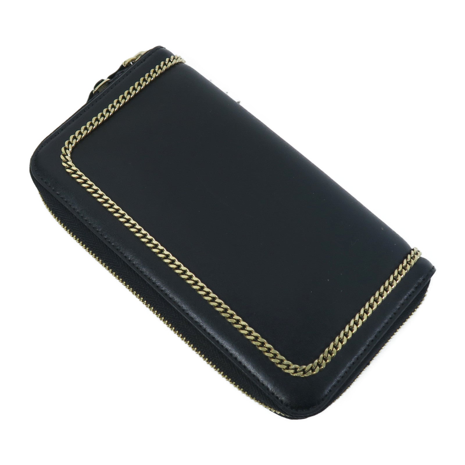 Salvatore Ferragamo 【激減優惠】牛皮皮革Long Wallet金扣長錢包黑色