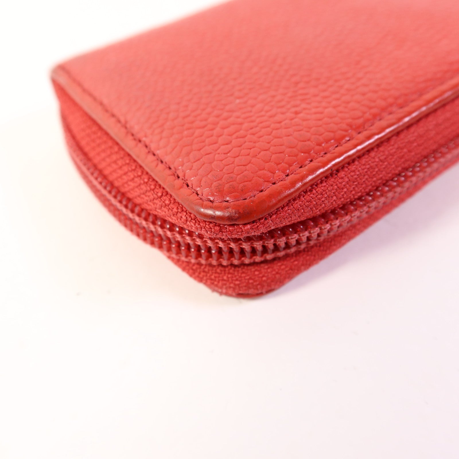 CHANEL 牛皮皮革Coin Case銀扣零錢包