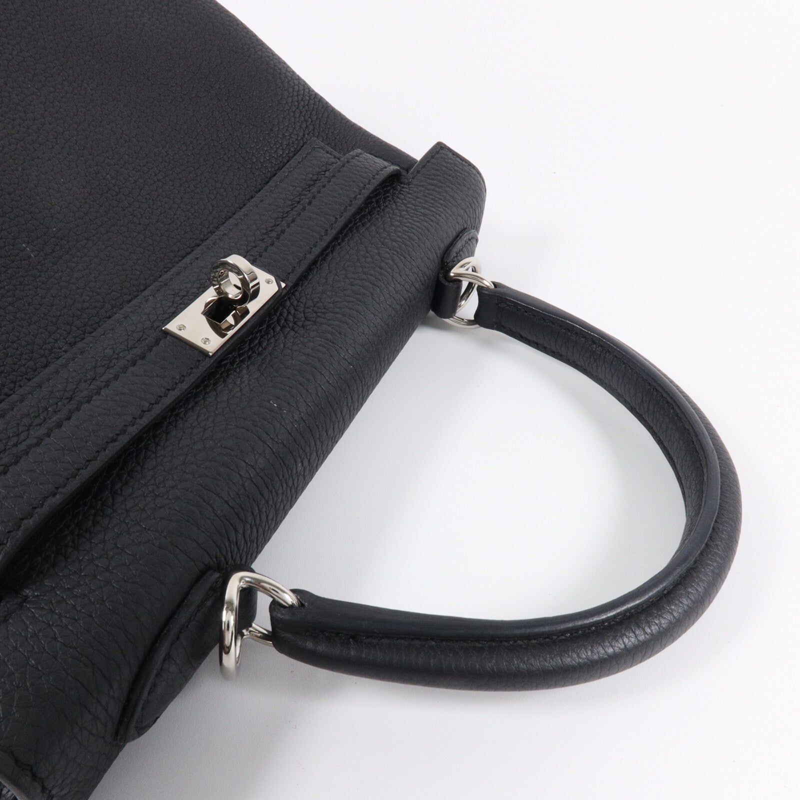 HERMES Togo皮革Kelly 25手挽肩背兩用袋Noir