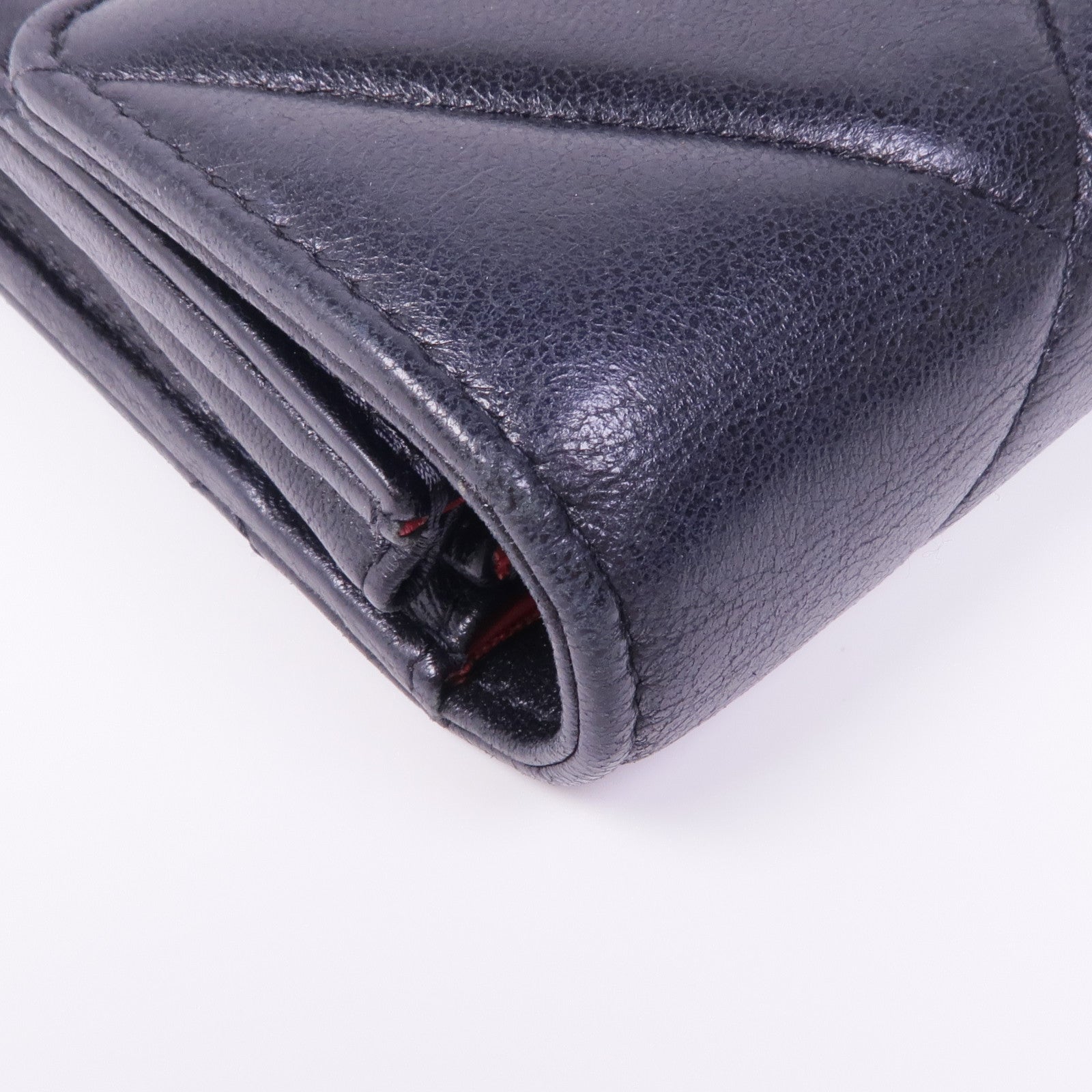 CHANEL 羊皮皮革Wallet銀扣長錢包