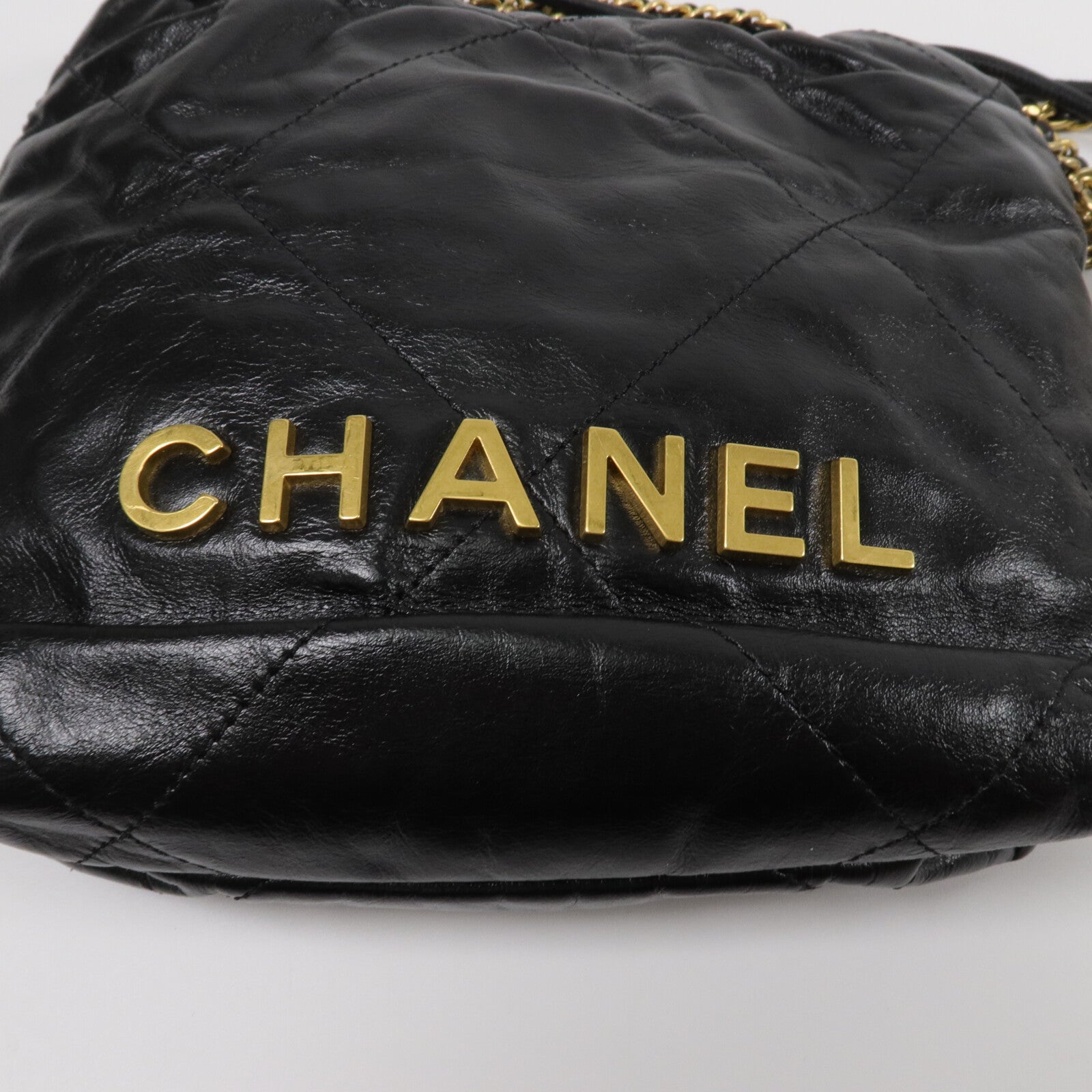 CHANEL 牛皮皮革Chanel 22 Mini鏈帶肩背袋