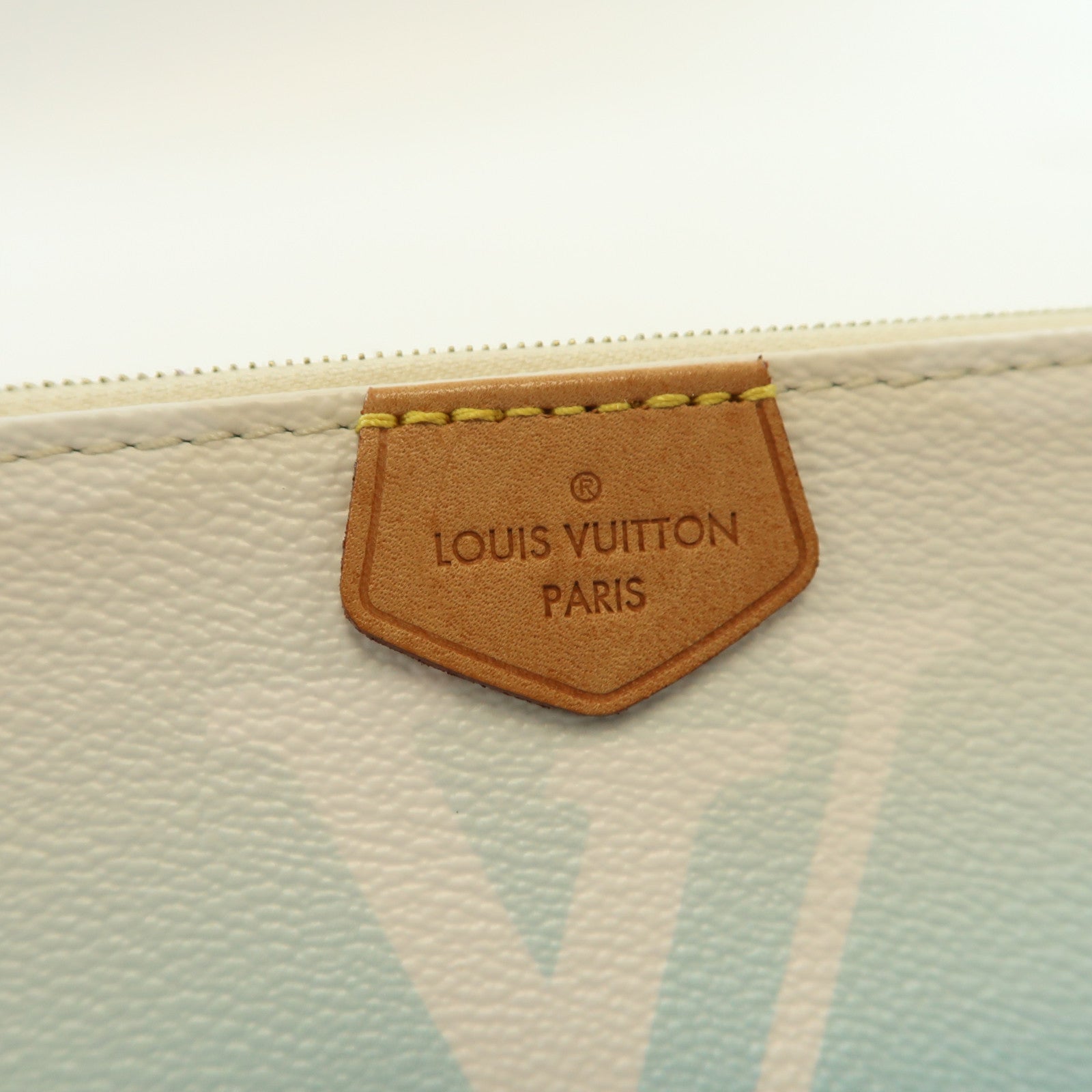 LOUIS VUITTON Monogram Multi Pochette金扣肩背袋藍色/白色