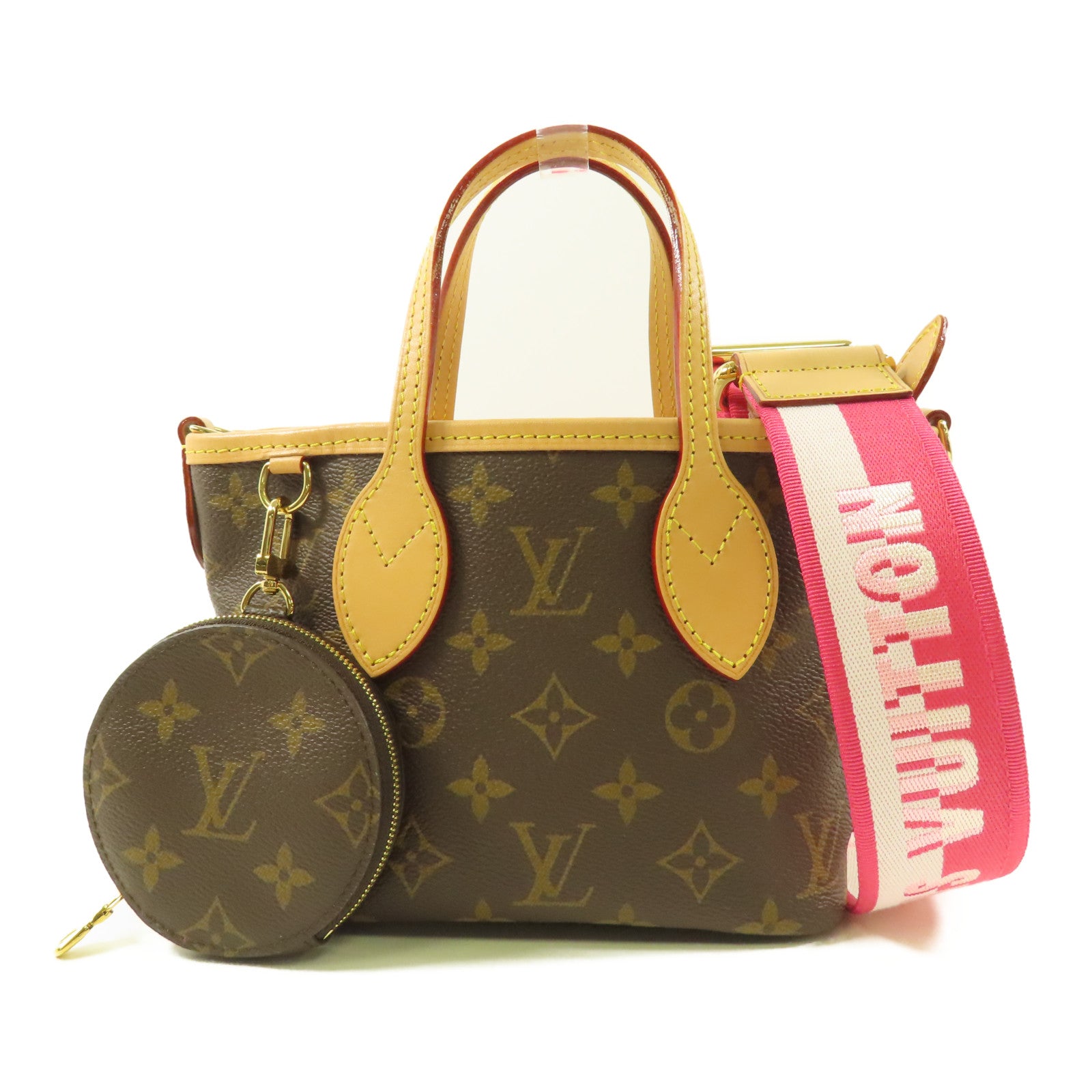 LOUIS VUITTON Monogram Neverfull BB金扣手挽肩背兩用袋