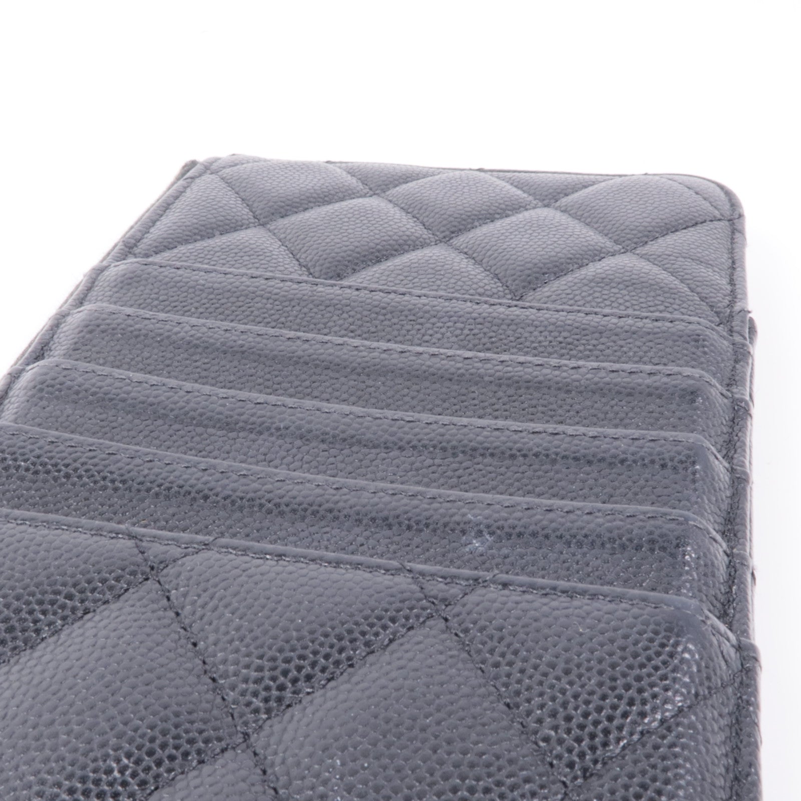 CHANEL 牛皮皮革Zipped Wallet金扣長錢包