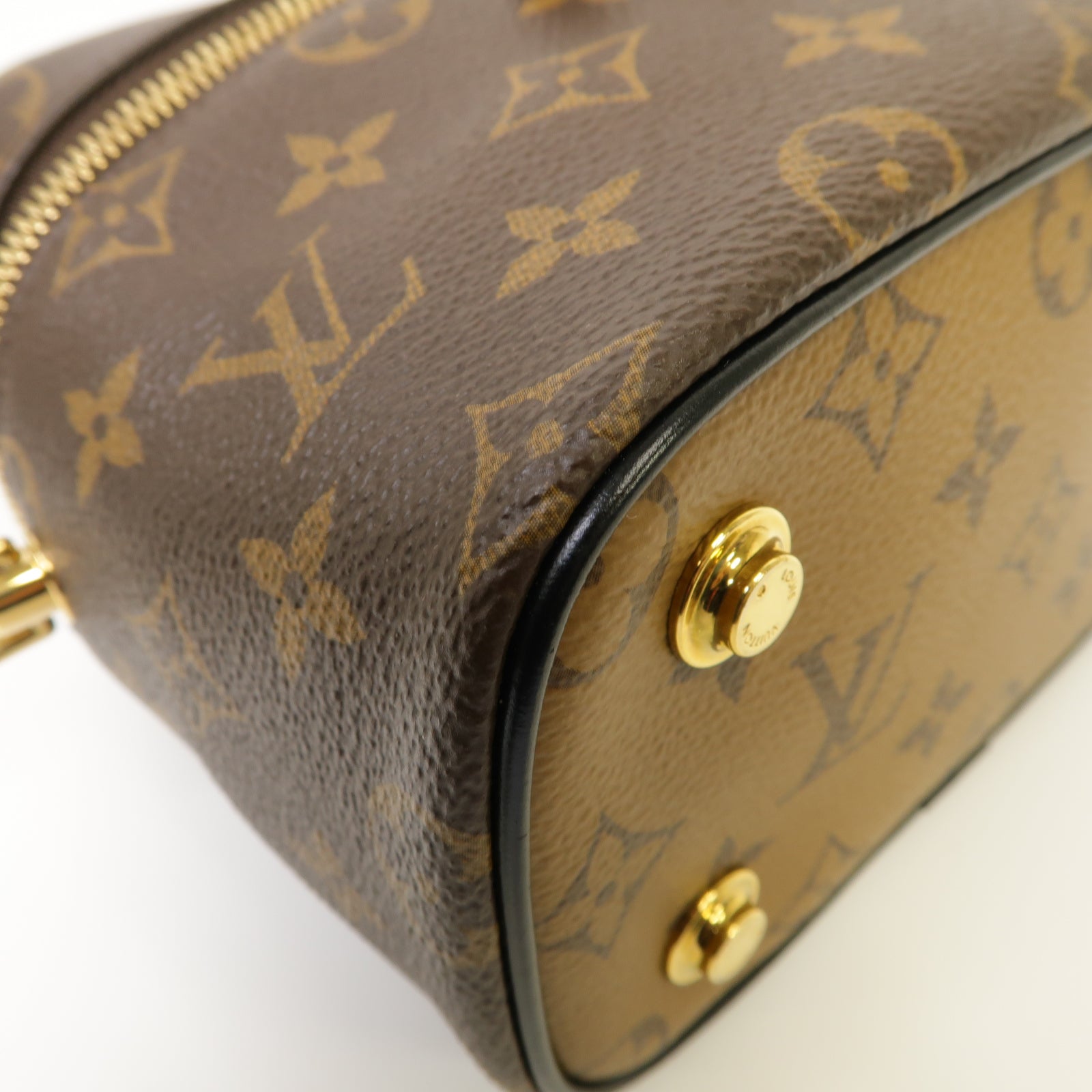 LOUIS VUITTON Monogram Vanity NV金扣手挽肩背兩用袋啡色