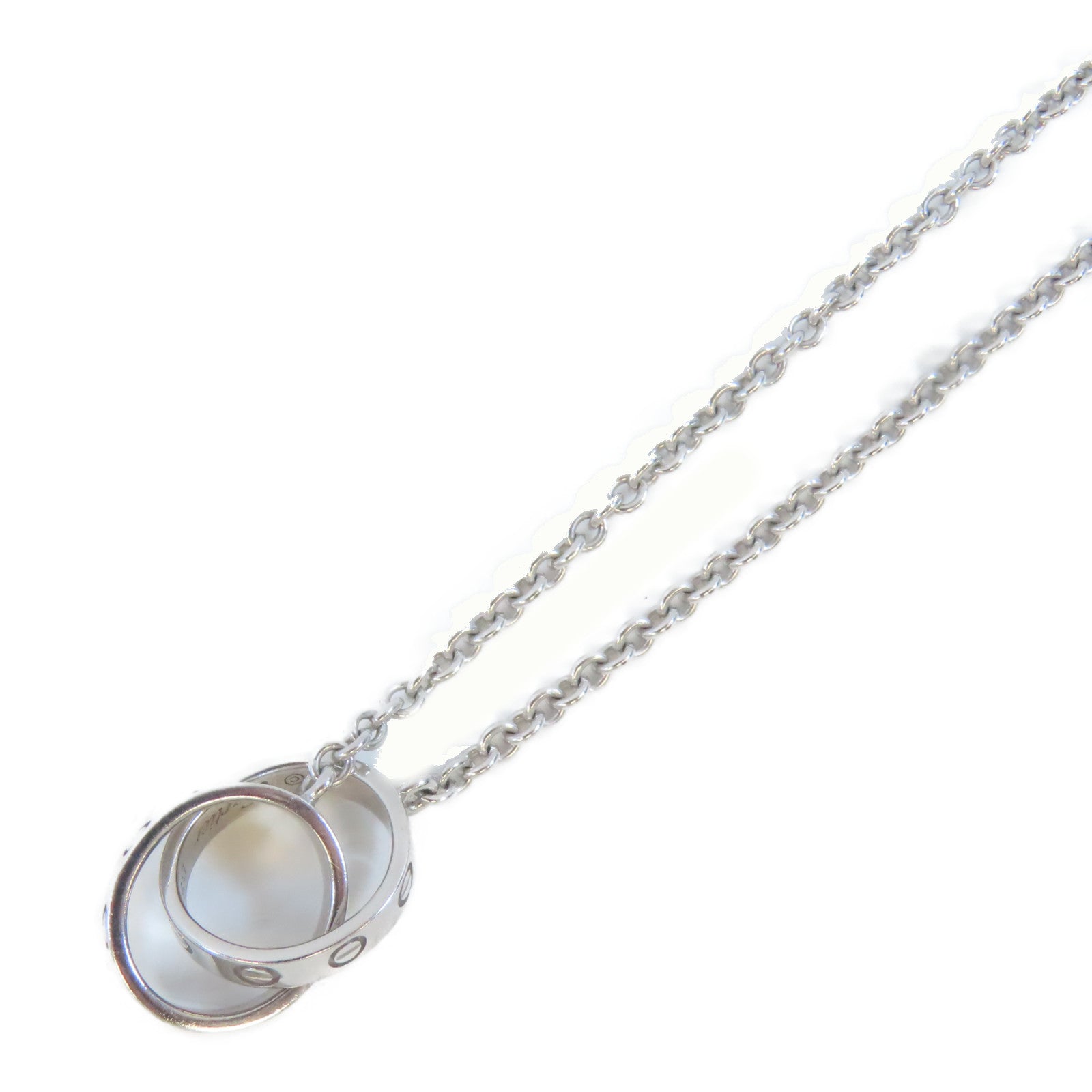 CARTIER 【激減優惠】18K白金Baby Love Necklace項鍊#42cm