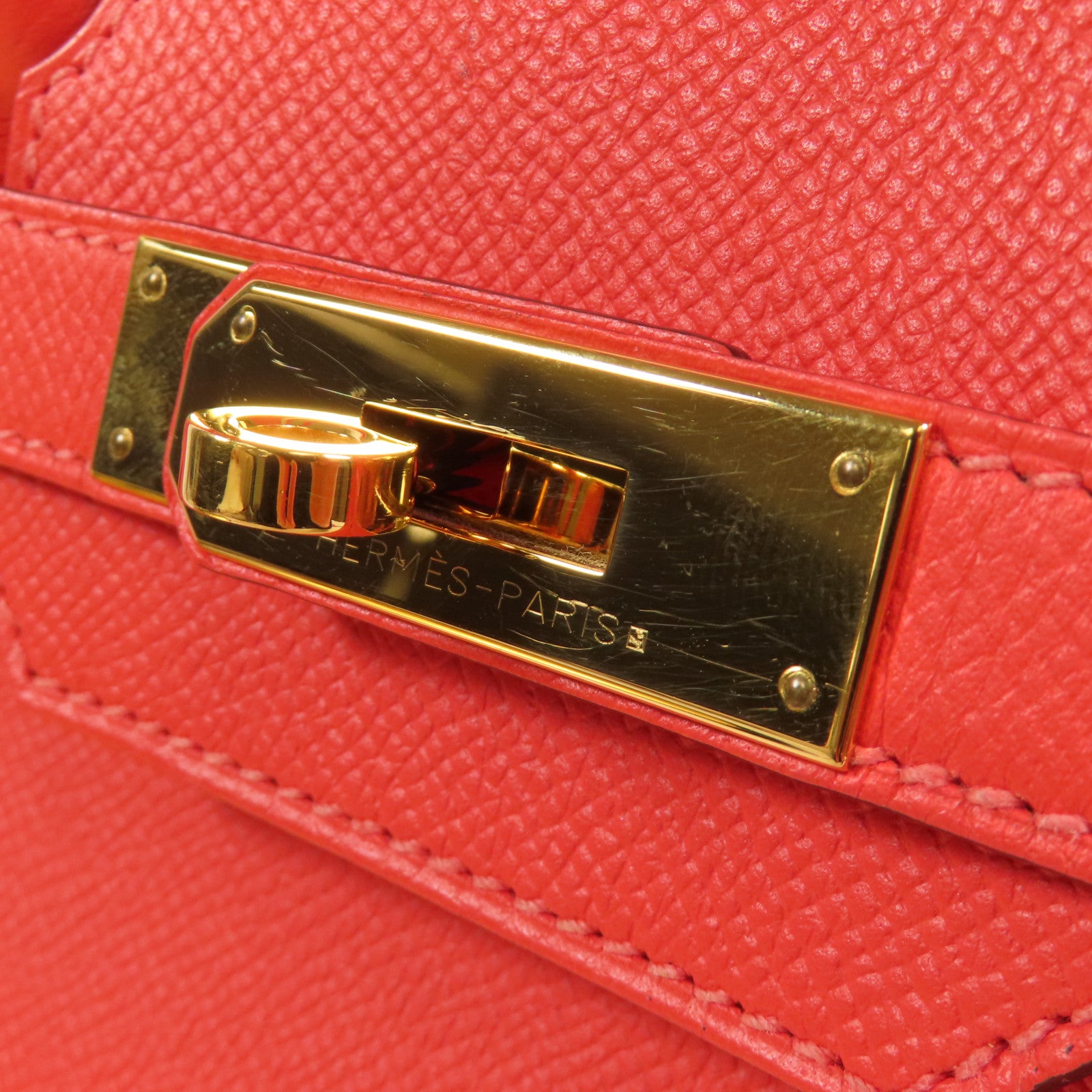 HERMES Epsom皮革Birkin 30金扣手挽袋Rose Jaipur