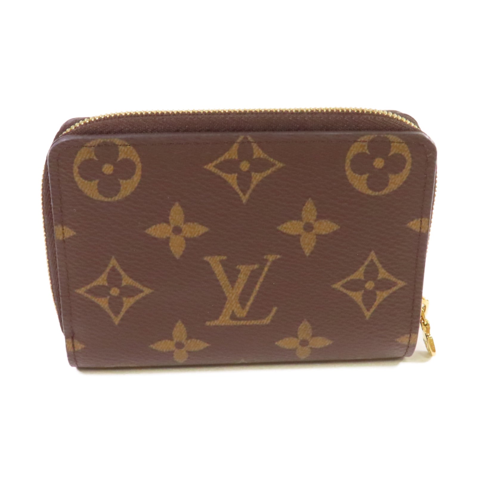 LOUIS VUITTON Monogram Lou Wallet金扣迷你錢包啡色
