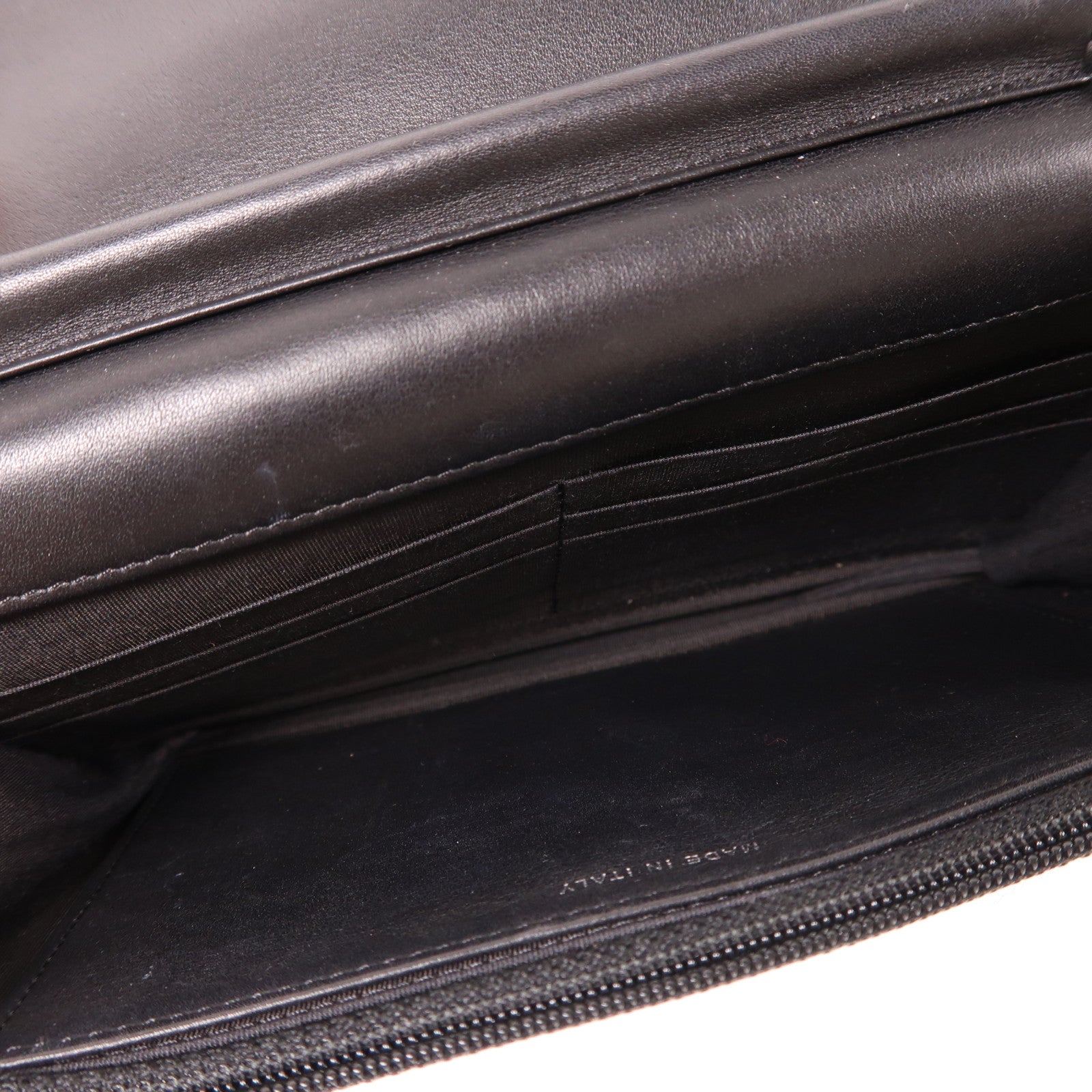 CHANEL 皮革WOC銀扣鏈帶肩背袋藍色/黑色