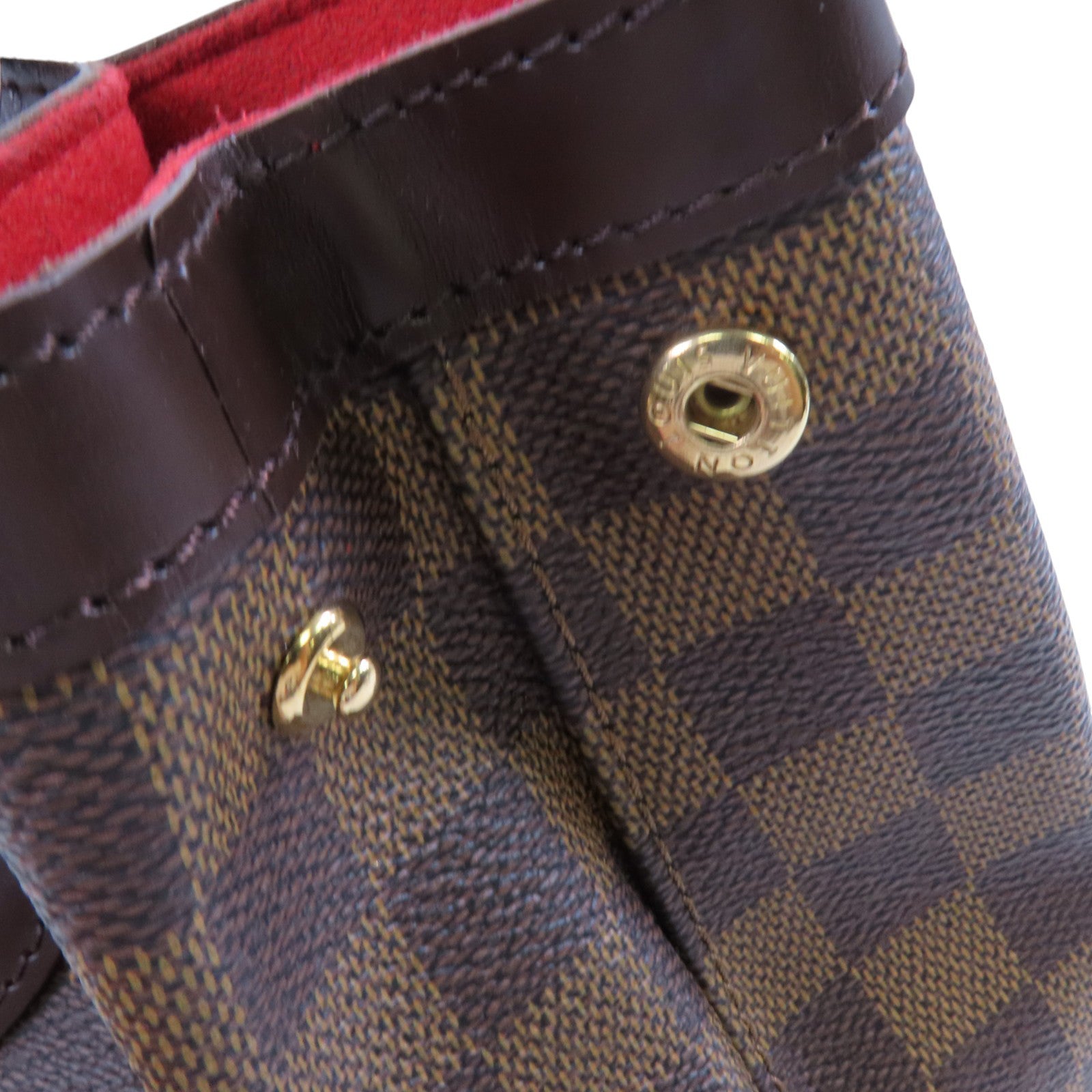 LOUIS VUITTON Damier Ebene Hampstead PM金扣肩背袋