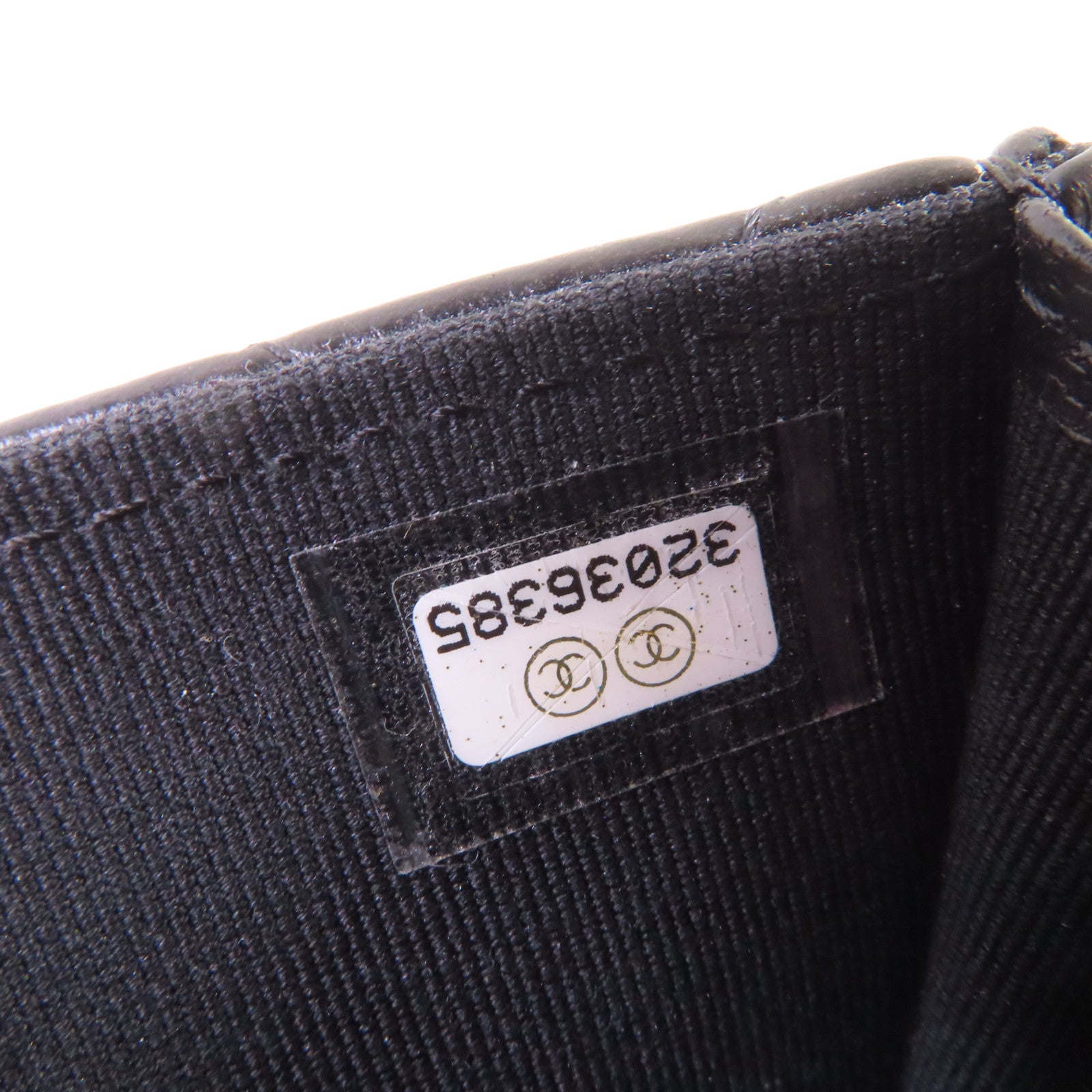 CHANEL 菱格羊皮皮革Phone Bag金扣鏈帶肩背袋黑色