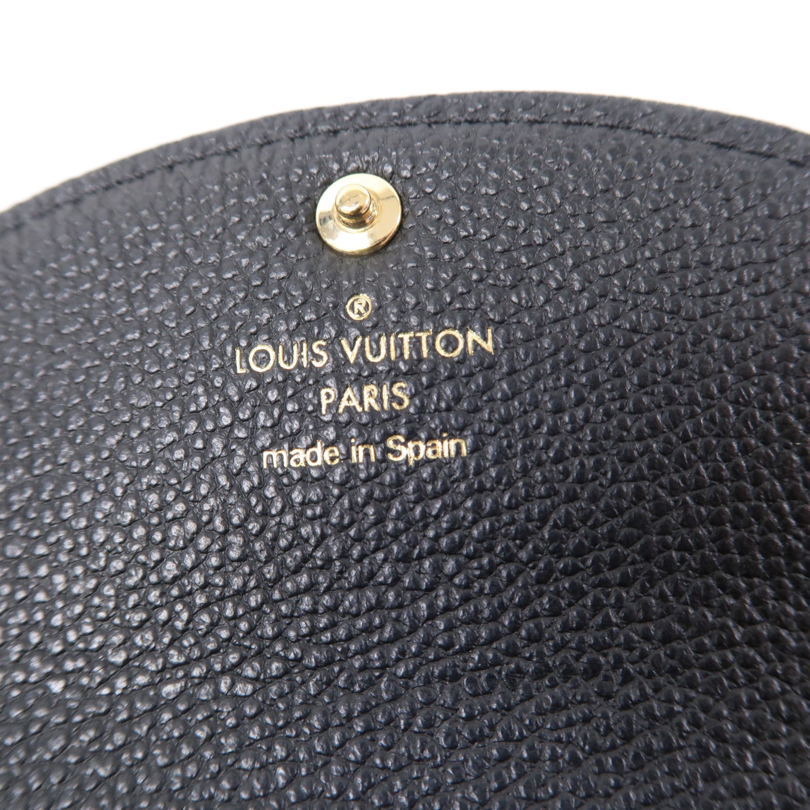 LOUIS VUITTON Monogram Empreinte Rosalie金扣零錢包黑色