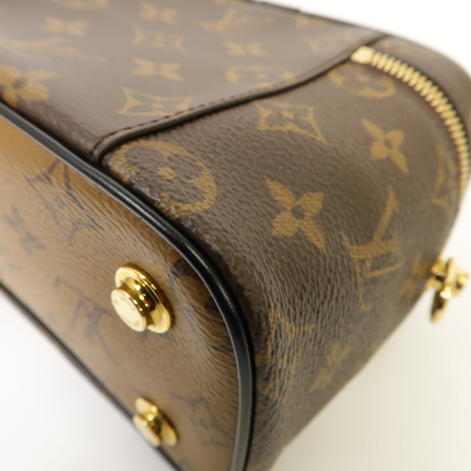 LOUIS VUITTON Monogram Vanity NV金扣手挽肩背兩用袋啡色