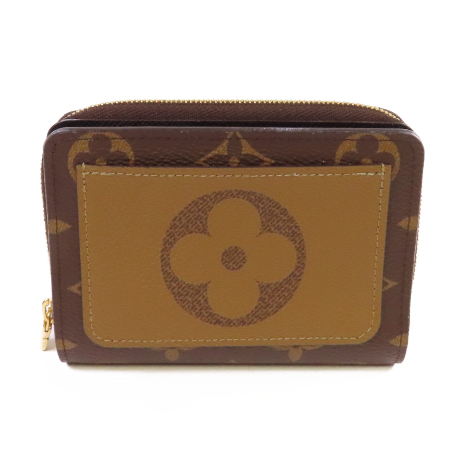 LOUIS VUITTON Monogram Lou Wallet金扣迷你錢包啡色