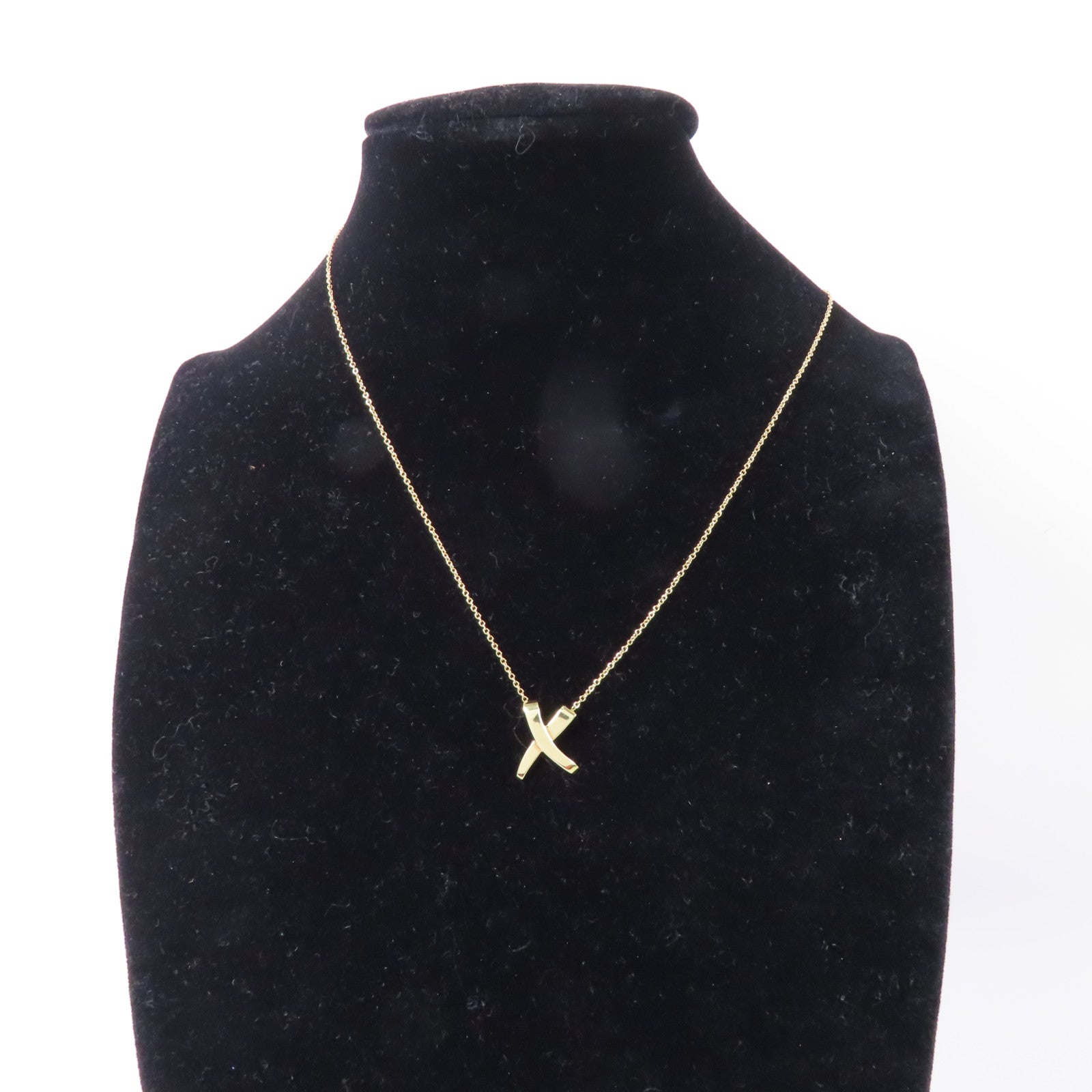TIFFANY＆CO 18K黃金X Pendant項鍊