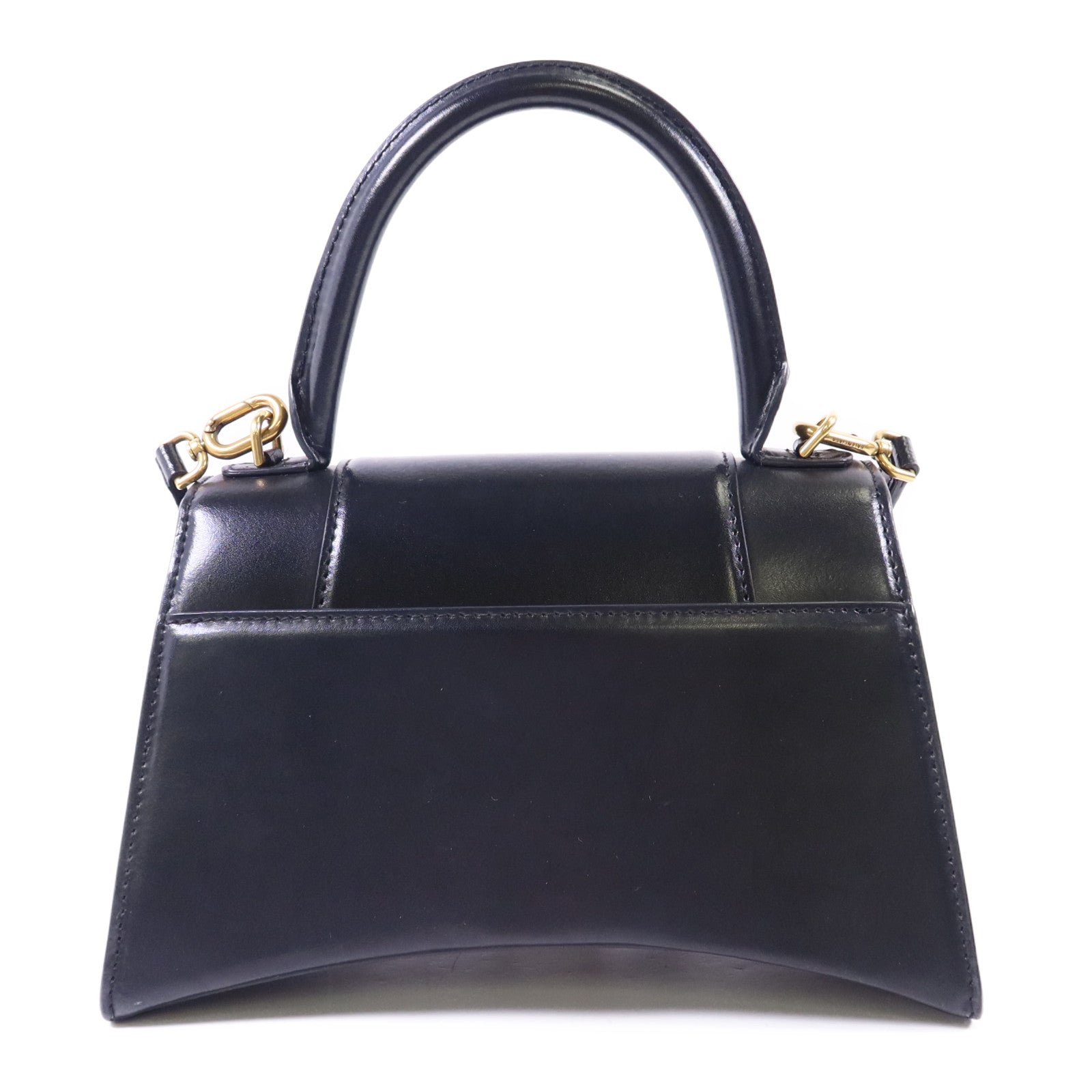 BALENCIAGA 牛皮皮革Hourglass Small Top Handle金扣手挽肩背兩用袋