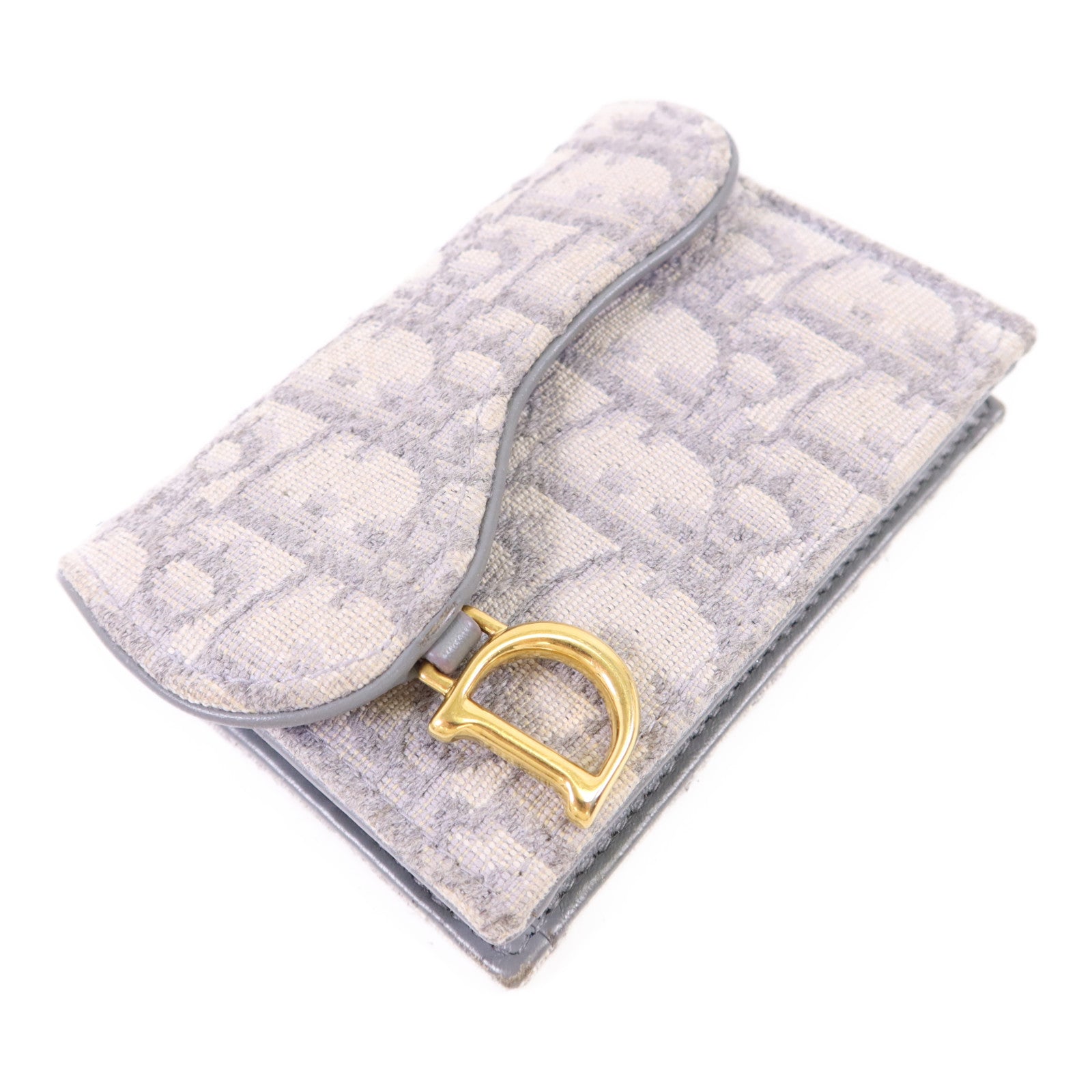 Dior 帆布Saddle Bloom Card Holder金扣卡片套