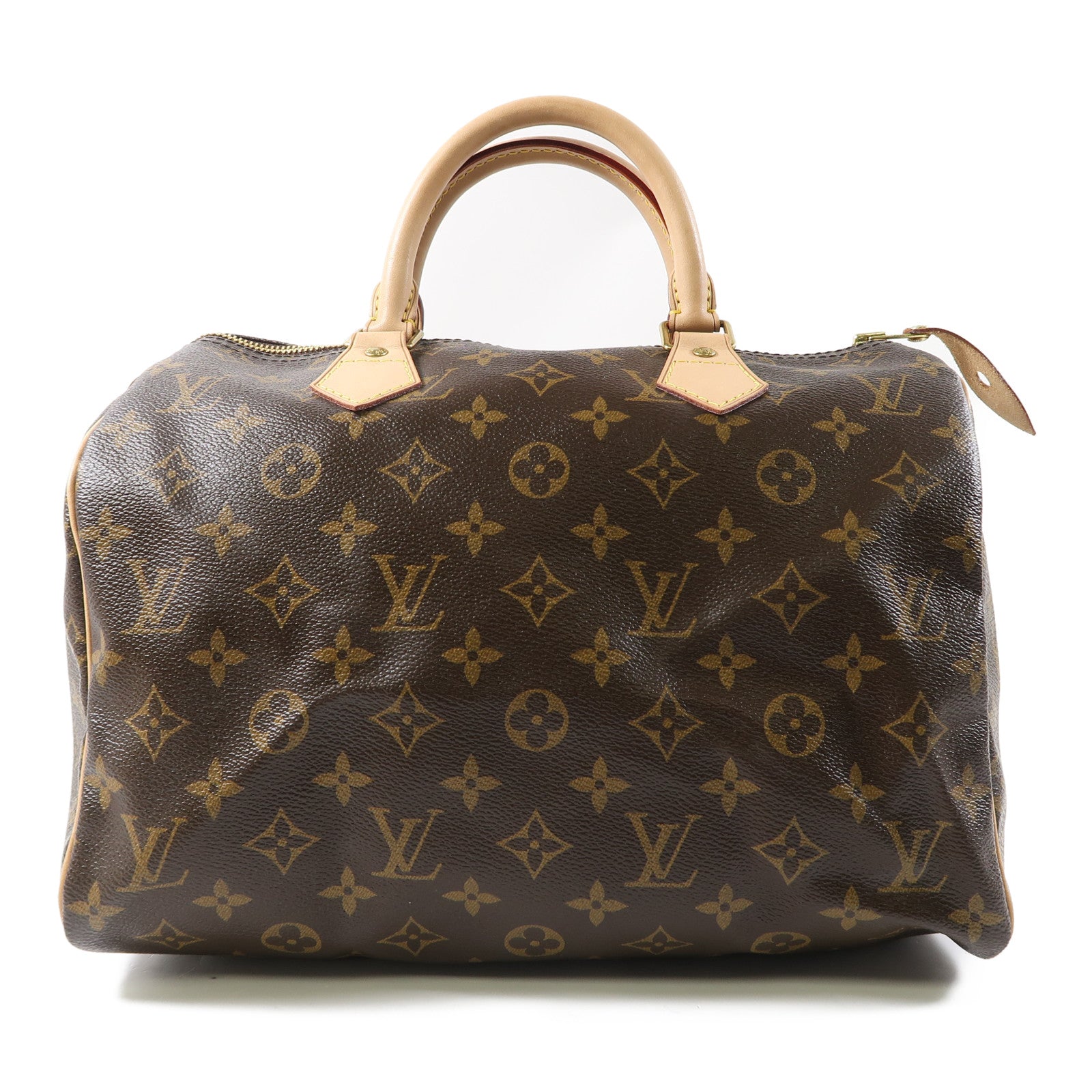 LOUIS VUITTON Monogram Speedy 30金扣手挽袋啡色