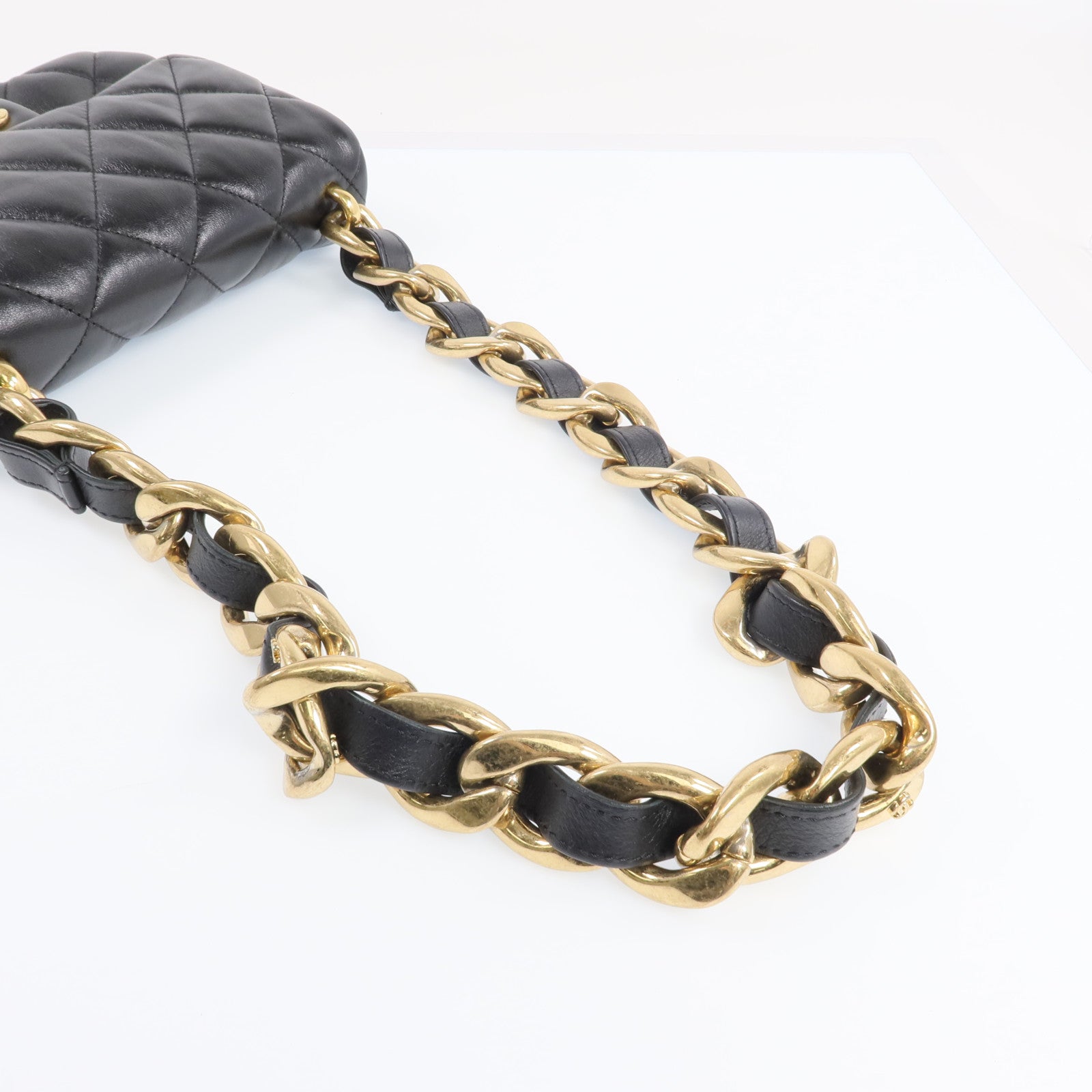 CHANEL 【激減優惠】牛皮皮革Chain Shoulder Bag金扣鏈帶肩背袋