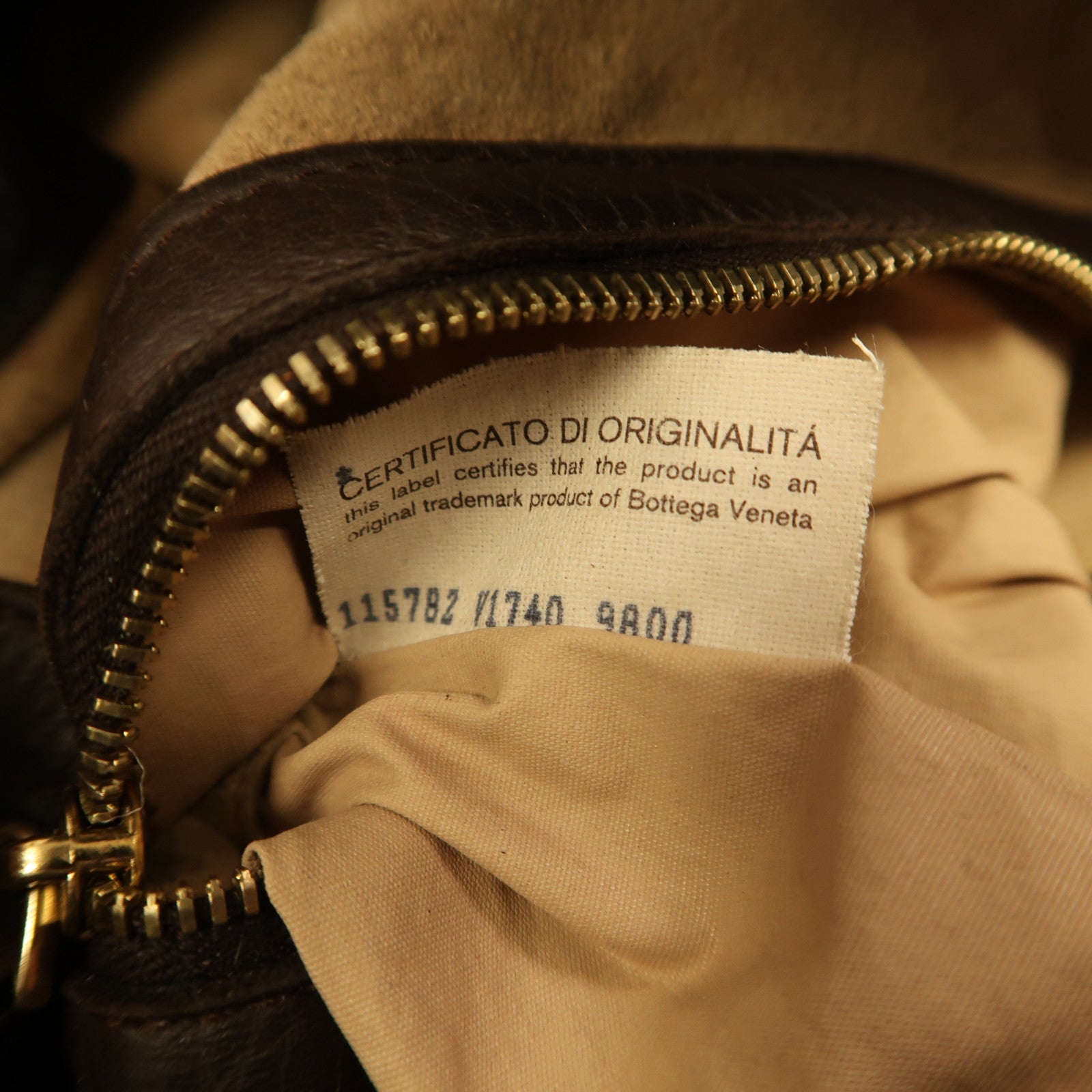 BOTTEGA VENETA 織紋皮革Shoulder Bag金扣肩背袋啡色