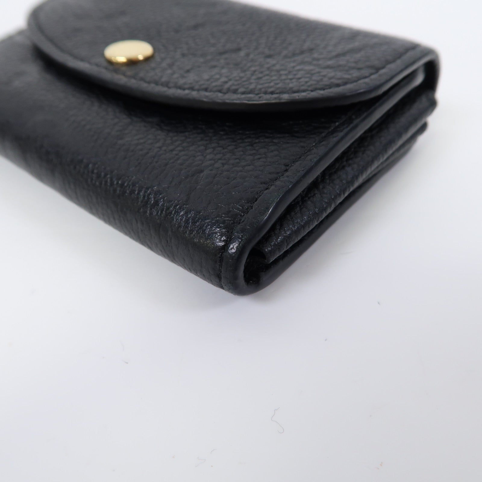 LOUIS VUITTON Monogram Empreinte Rosalie金扣零錢包黑色