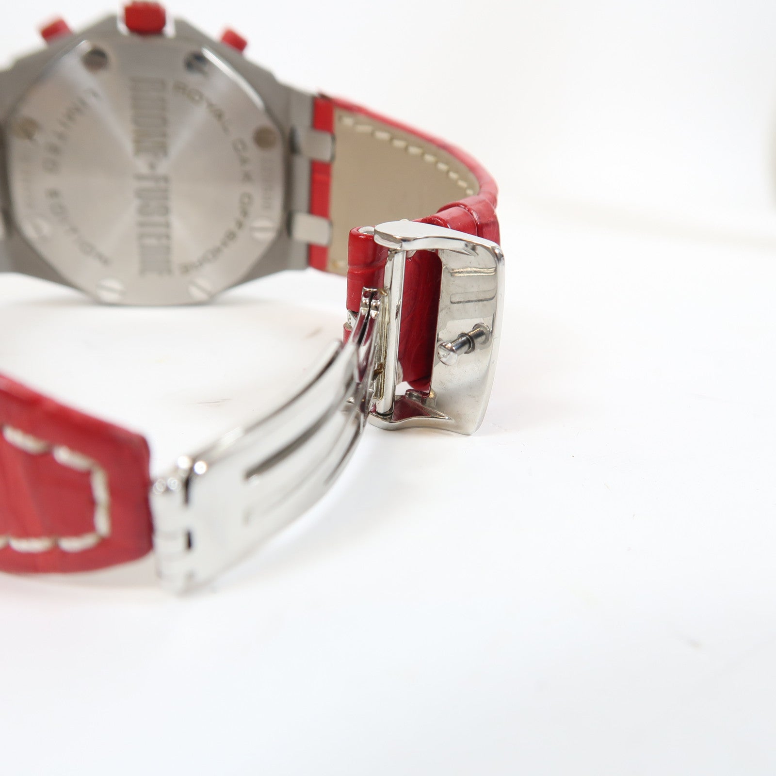 AUDEMARS PIGUET Royal Oak 42mm不鏽鋼/皮革手錶自動機芯紅色