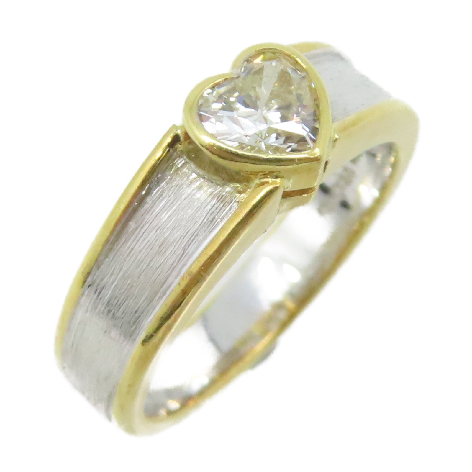 JEWELRY 【激減優惠】18K黃金/白金0.41ct鑽石Diamond Ring戒指US#4.5