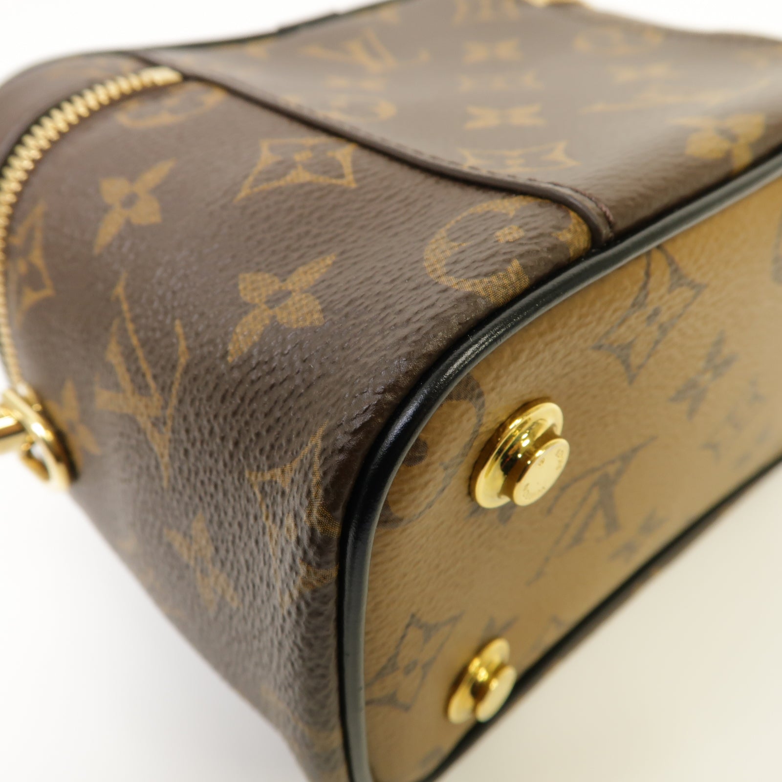 LOUIS VUITTON Monogram Vanity NV金扣手挽肩背兩用袋啡色