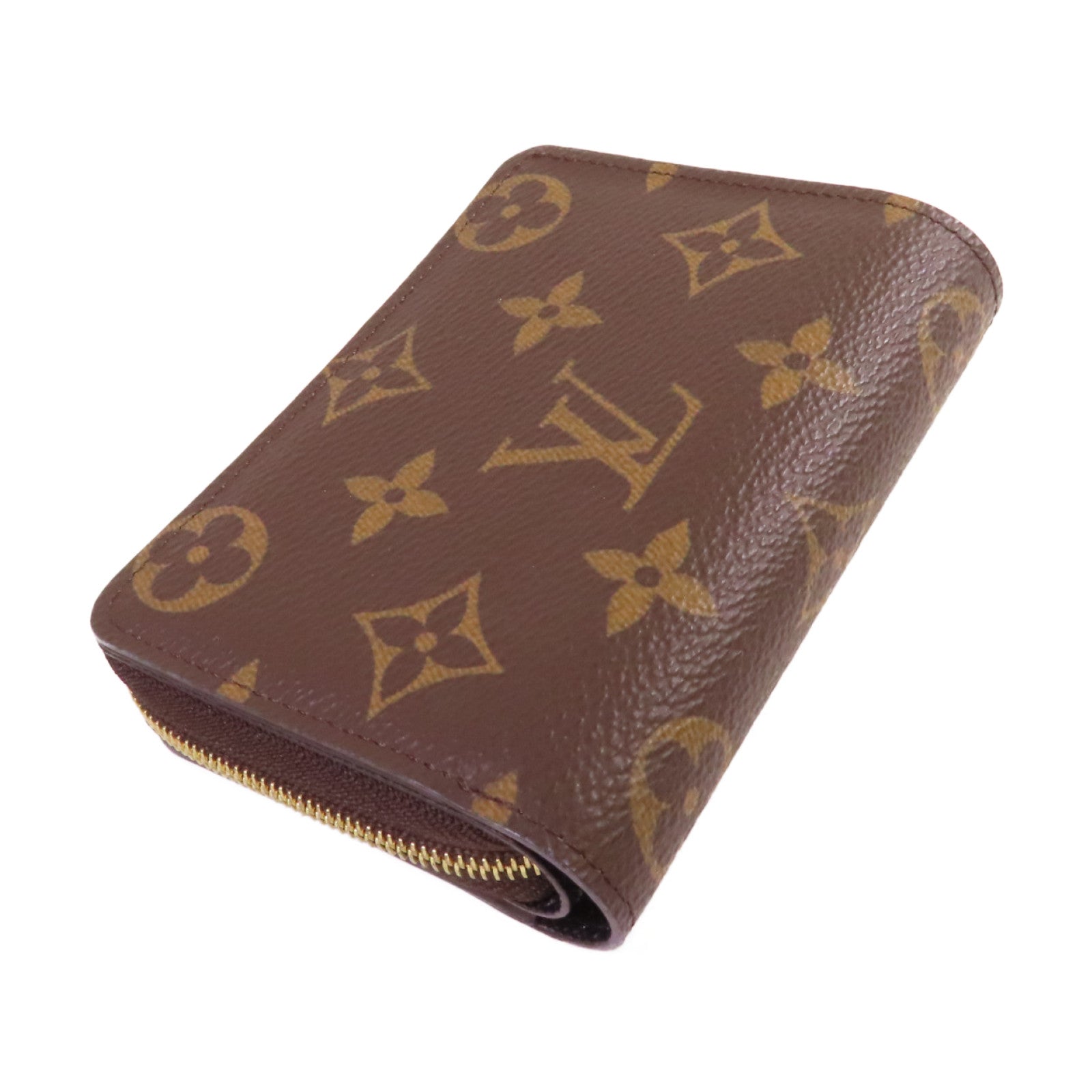 LOUIS VUITTON Monogram Lou Wallet金扣迷你錢包啡色