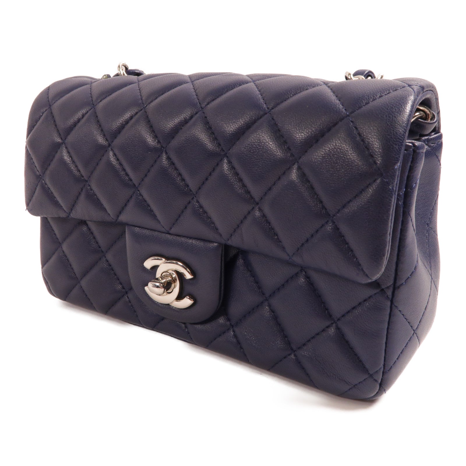 CHANEL 羊皮皮革Classic 20銀扣鏈帶肩背袋