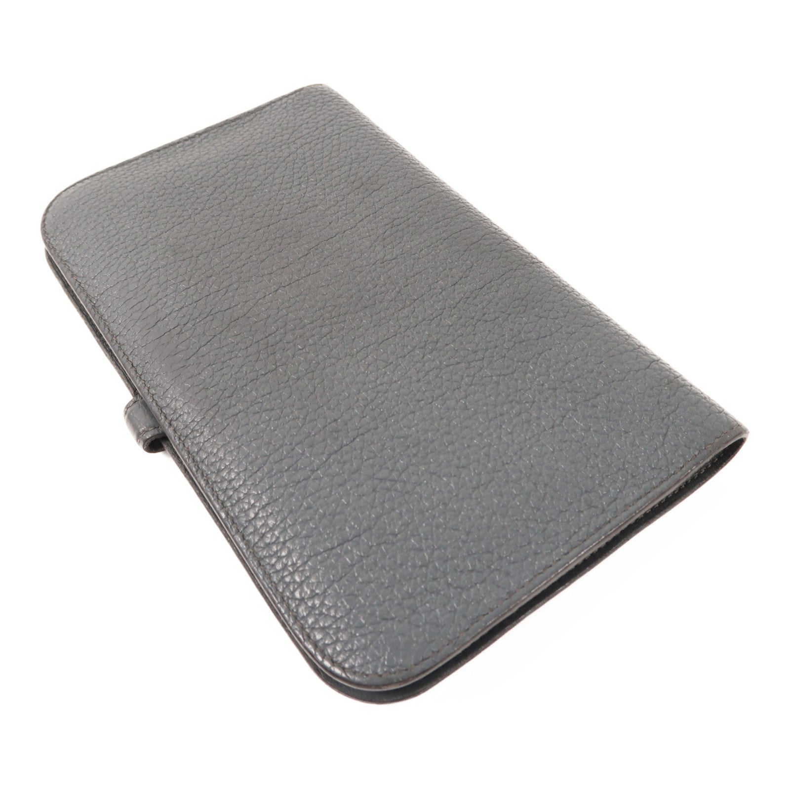 HERMES PHW Dogon GM Long Wallet Togo Leather Grey
