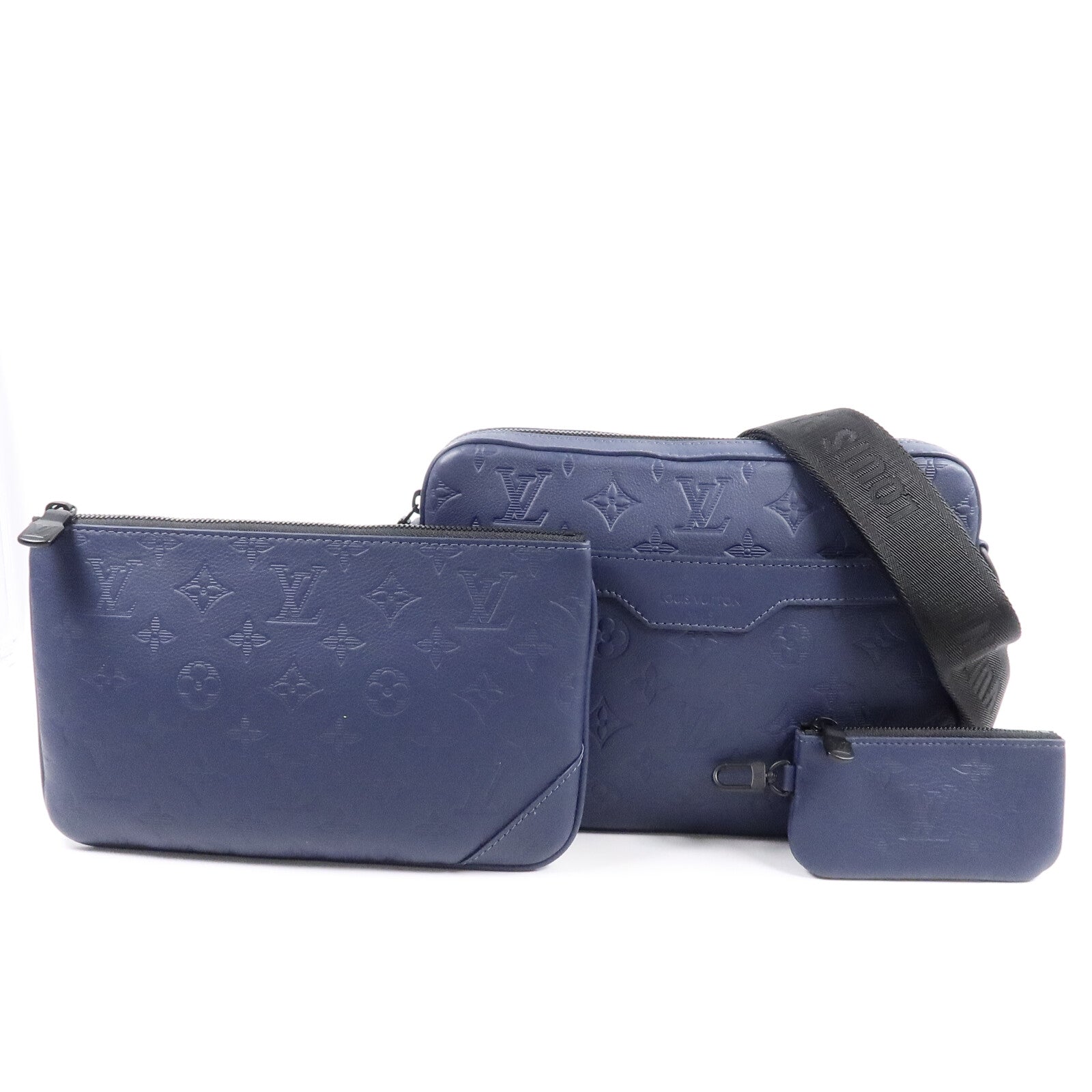 LOUIS VUITTON Monogram Shadow Trio Messenger肩背袋