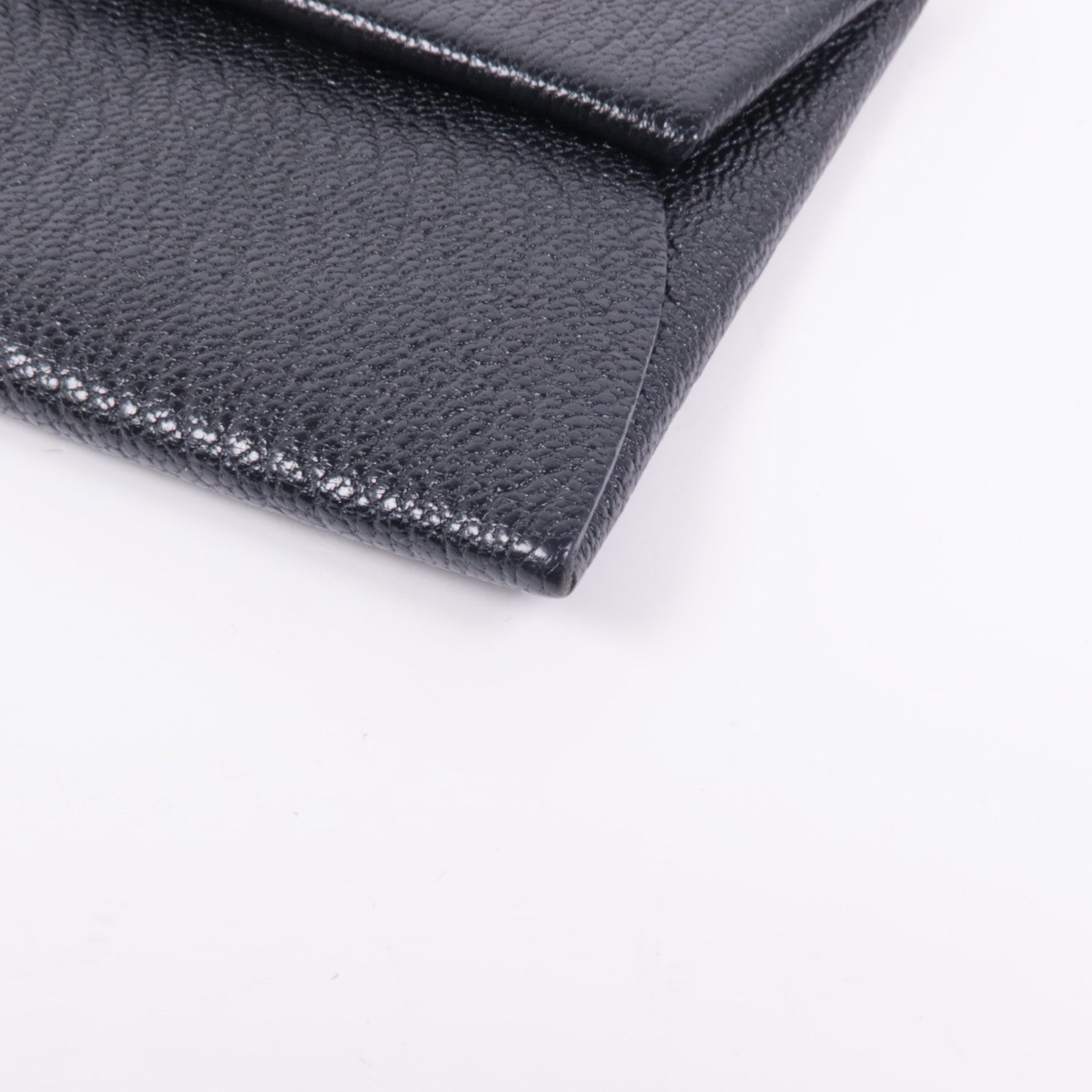 HERMES Chevre皮革Coin Purse銀扣零錢包Noir