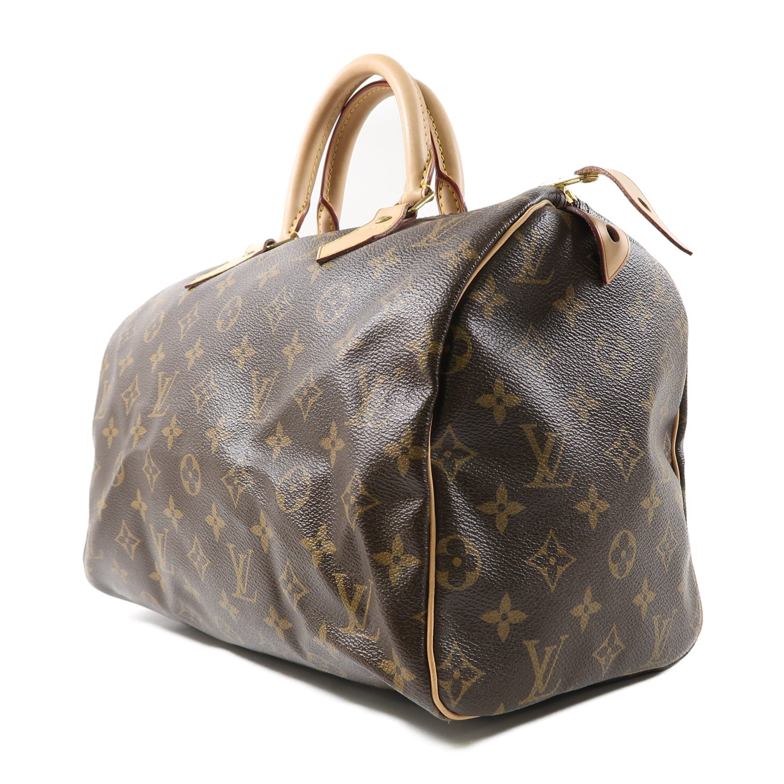 LOUIS VUITTON Monogram Speedy 30金扣手挽袋啡色