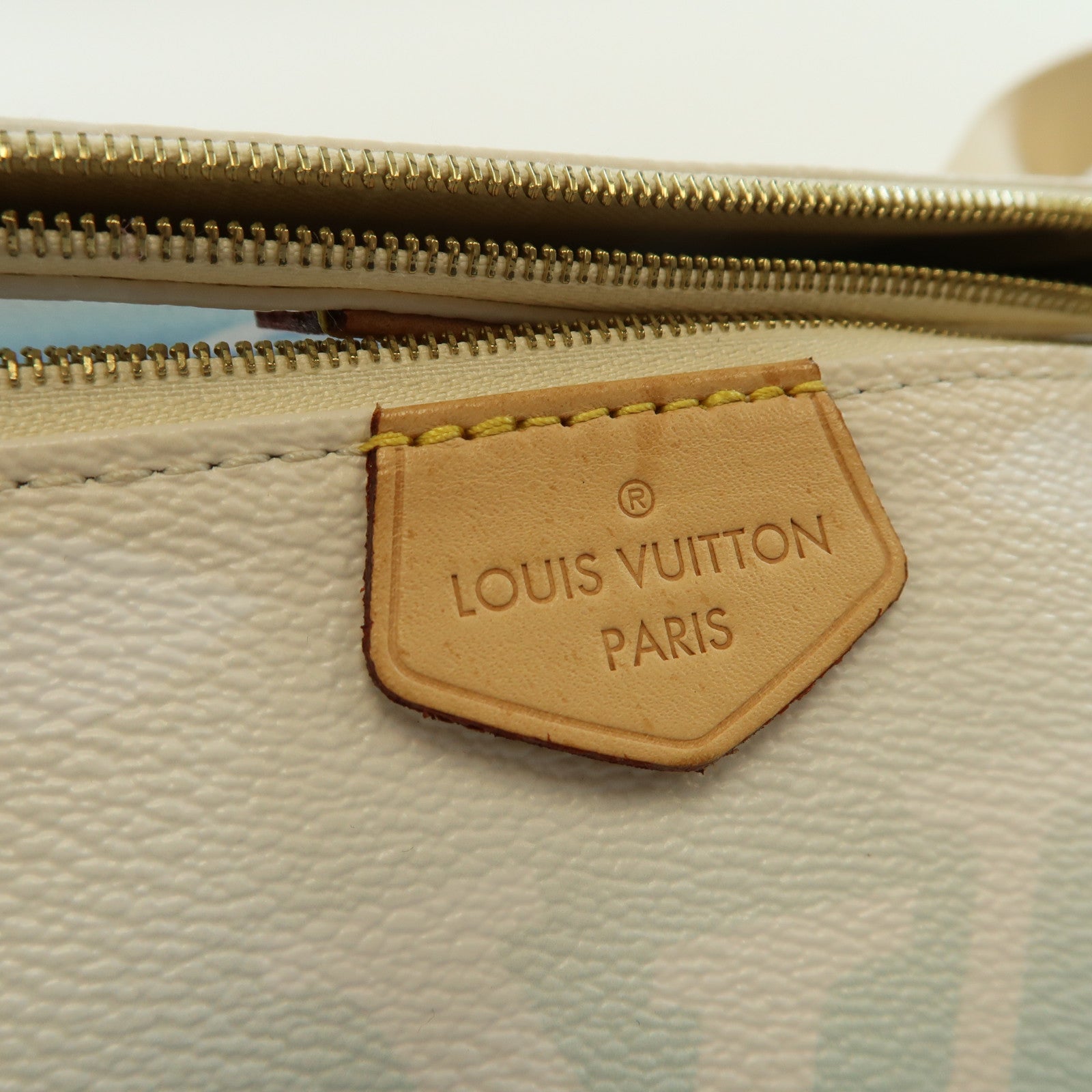LOUIS VUITTON Monogram Multi Pochette金扣肩背袋藍色/白色