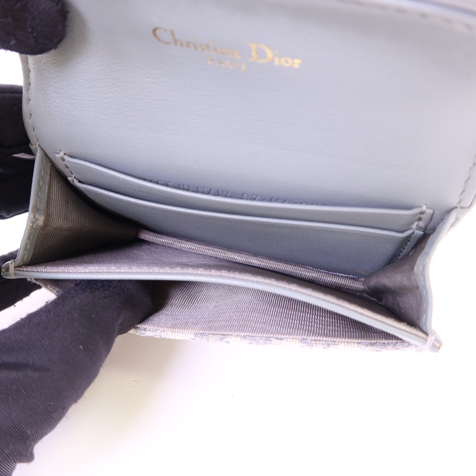 Dior 帆布Saddle Bloom Card Holder金扣卡片套