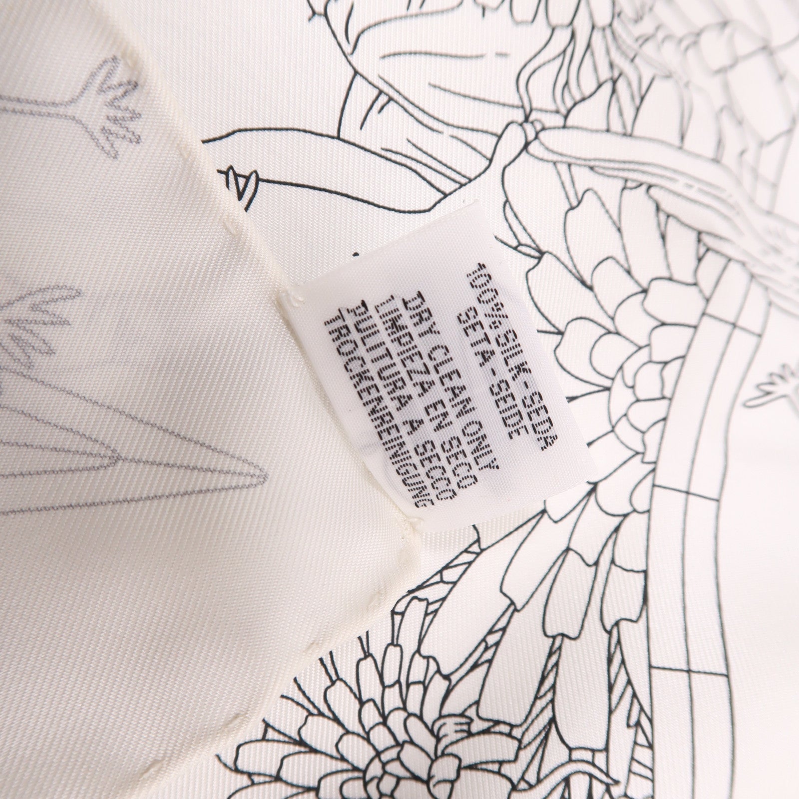 HERMES Scarf 90X90 Silk White