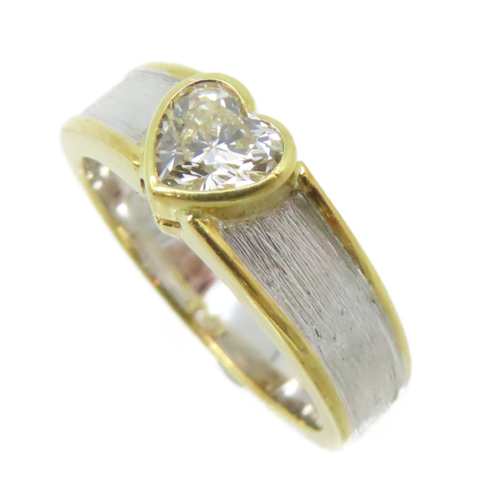 JEWELRY 【激減優惠】18K黃金/白金0.41ct鑽石Diamond Ring戒指US#4.5