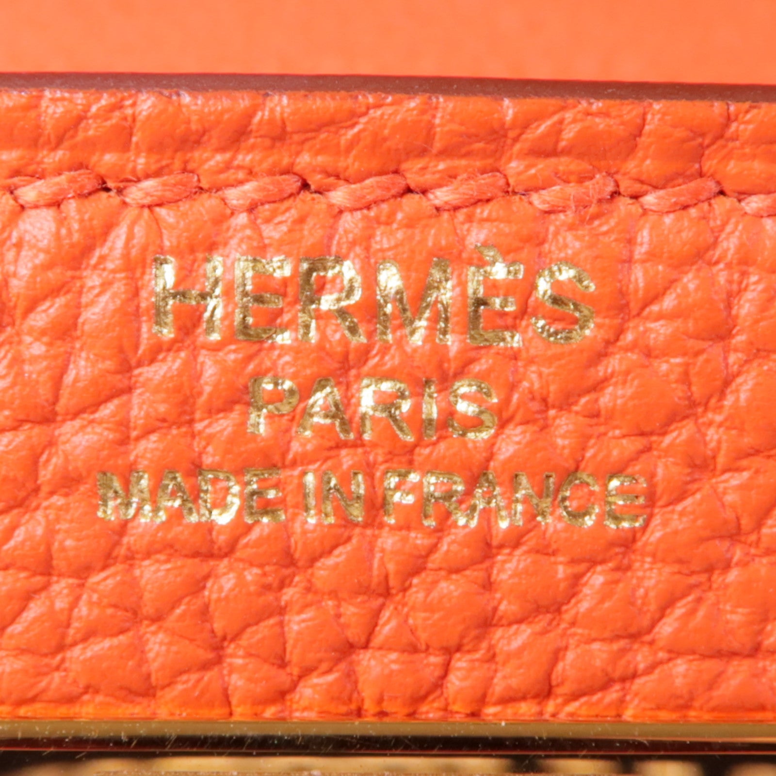 HERMES Togo皮革Kelly 28金扣手挽肩背兩用袋Capucine
