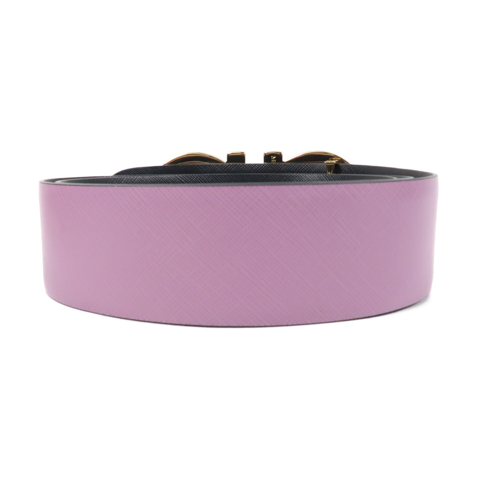 Salvatore Ferragamo 牛皮皮革Belt金扣皮帶紫色