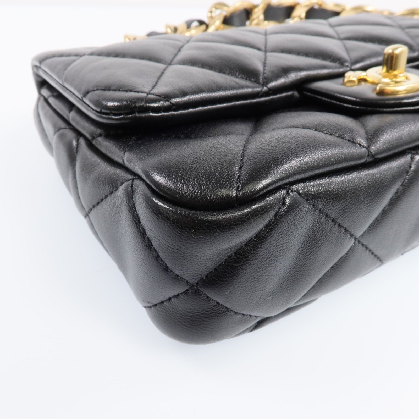 CHANEL 【激減優惠】牛皮皮革Chain Shoulder Bag金扣鏈帶肩背袋