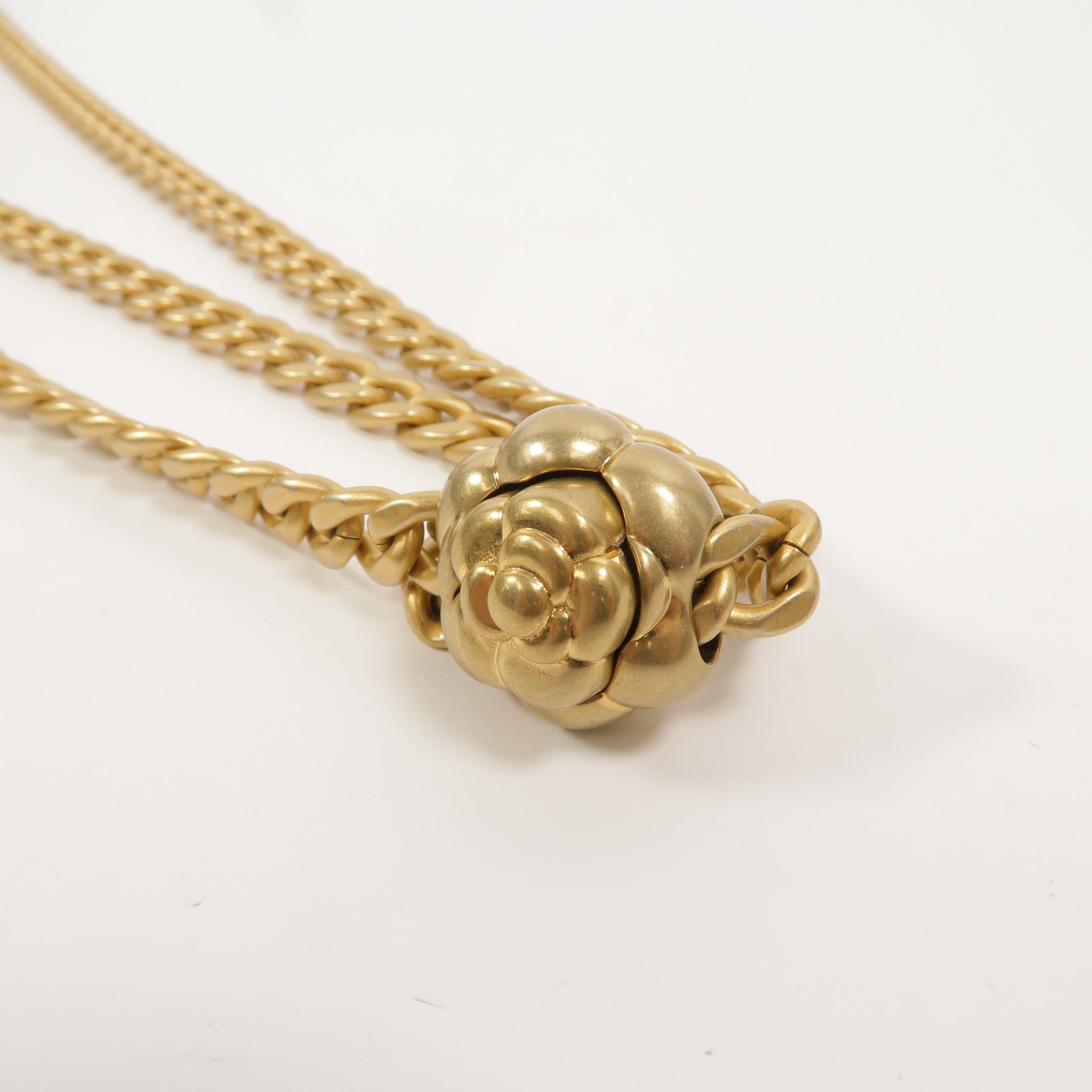 CHANEL 羊皮皮革Camellia Chain Vanity Case鏈帶肩背袋