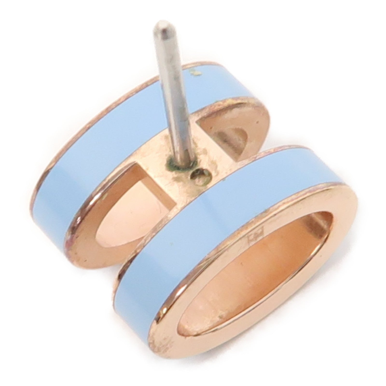 HERMES 金屬Earrings耳環嬰兒藍色