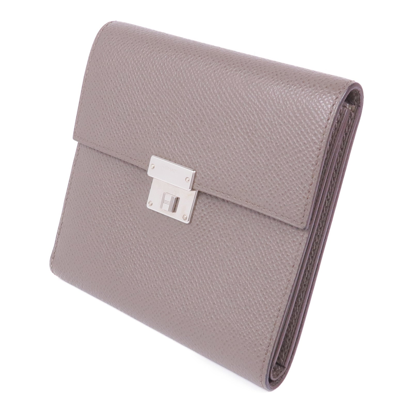 HERMES 【激減優惠】Epsom皮革Clic 16 Wallet錢包Etain