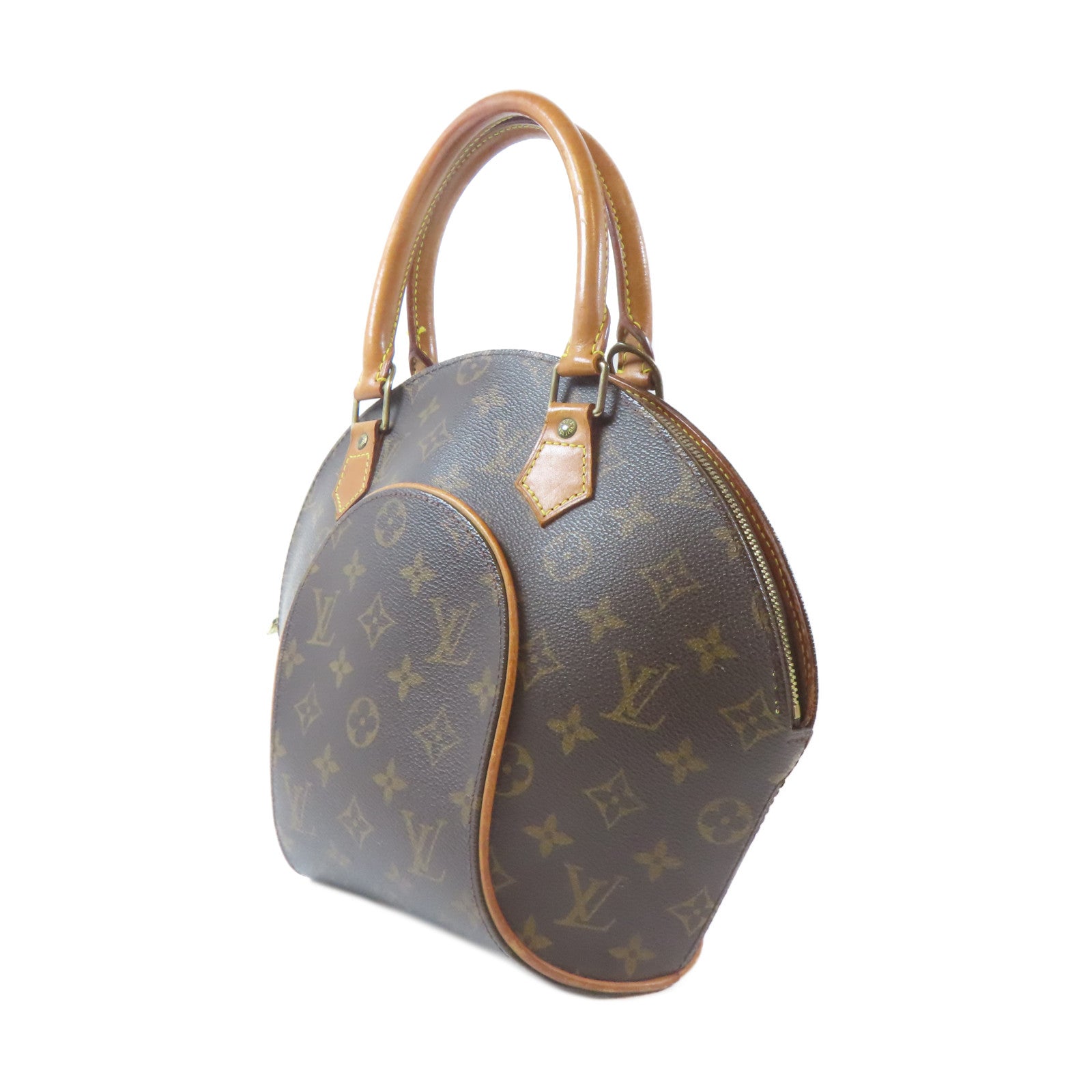 LOUIS VUITTON Monogram Elipse PM金扣手挽袋啡色