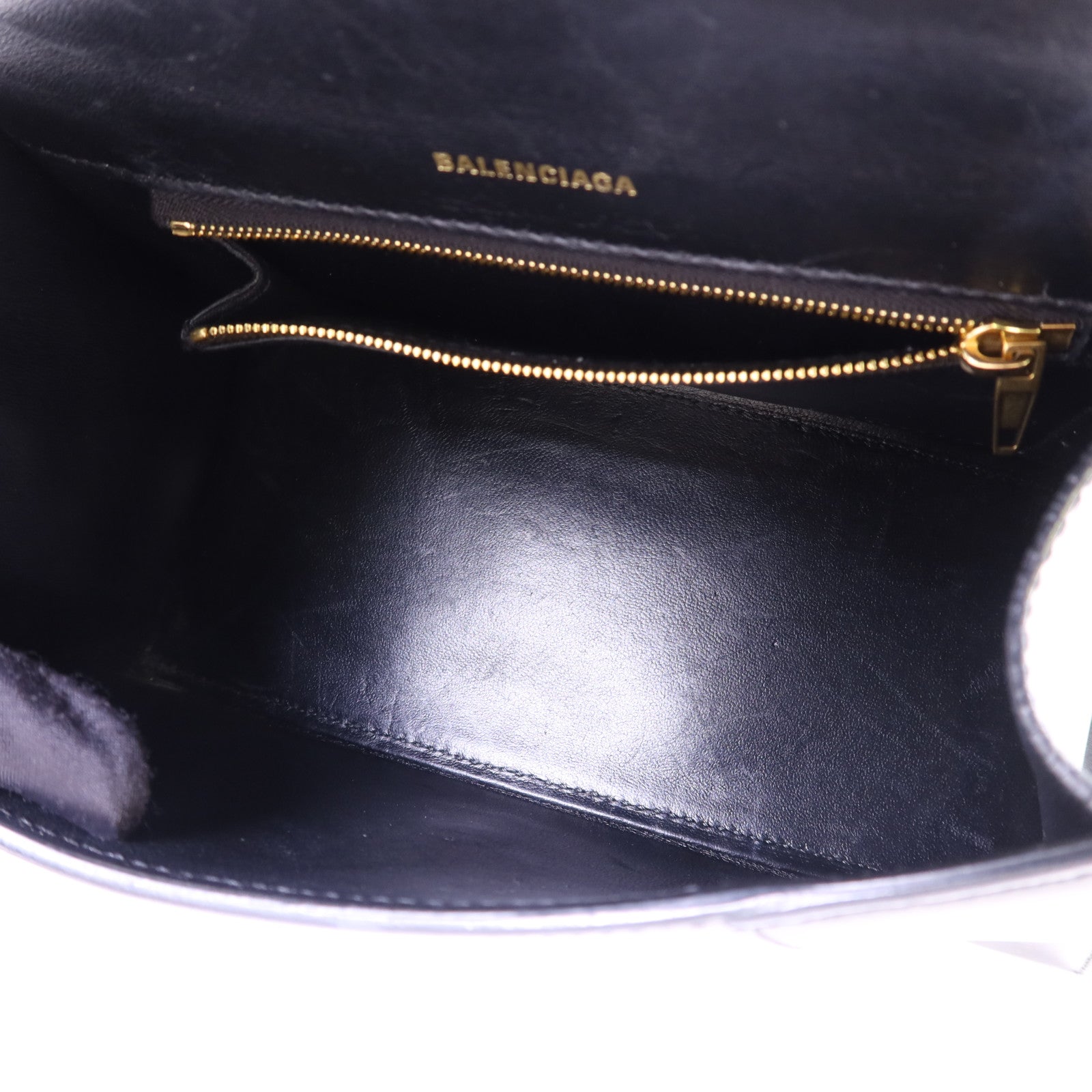 BALENCIAGA 【激減優惠】牛皮皮革Hourglass Small Top Handle金扣手挽肩背兩用袋
